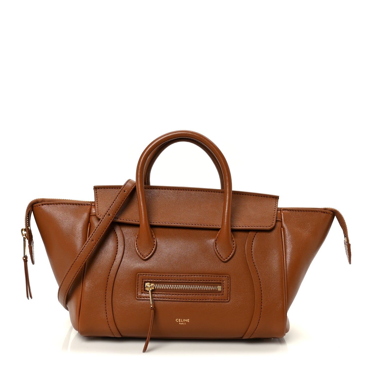 Celine Supple Shiny Lambskin Little New Luggage Soft Tan 1868532