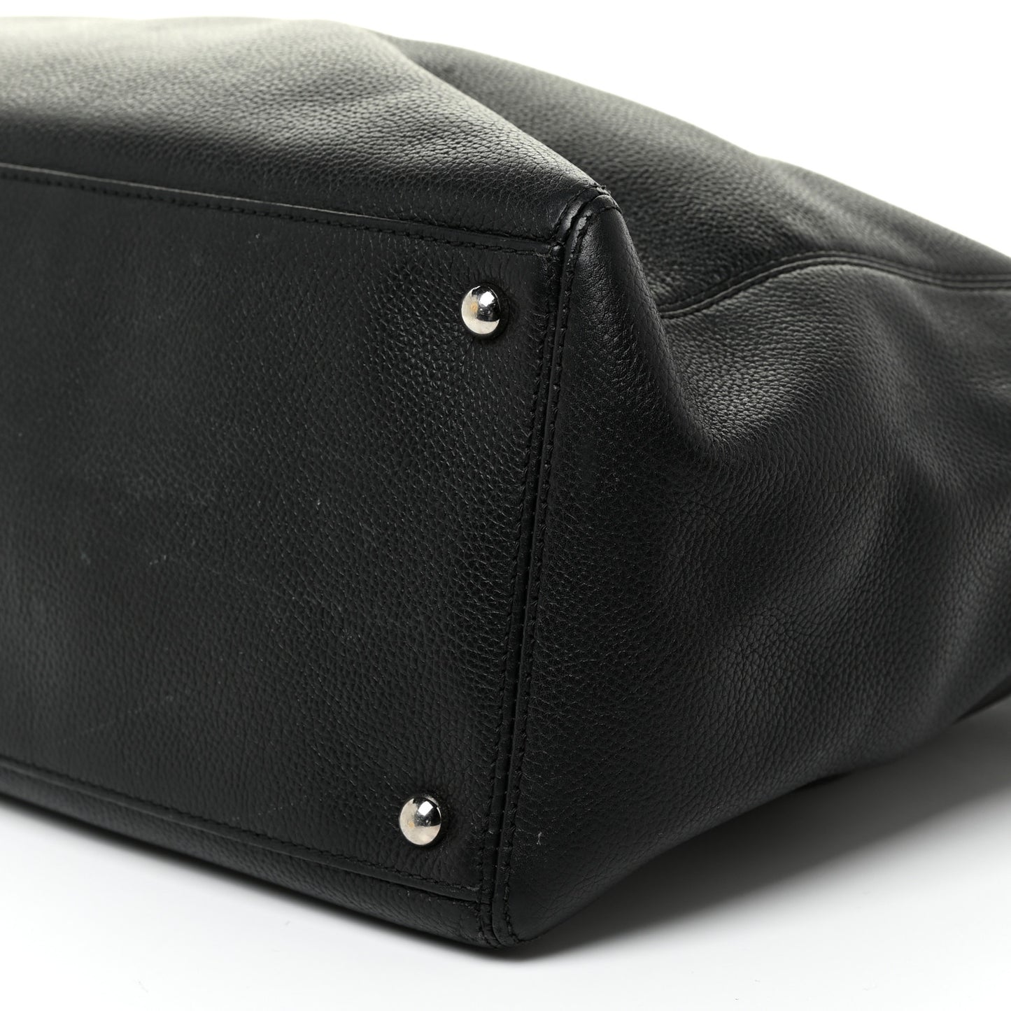Calfskin Cerf Executive Shopper Tote Black