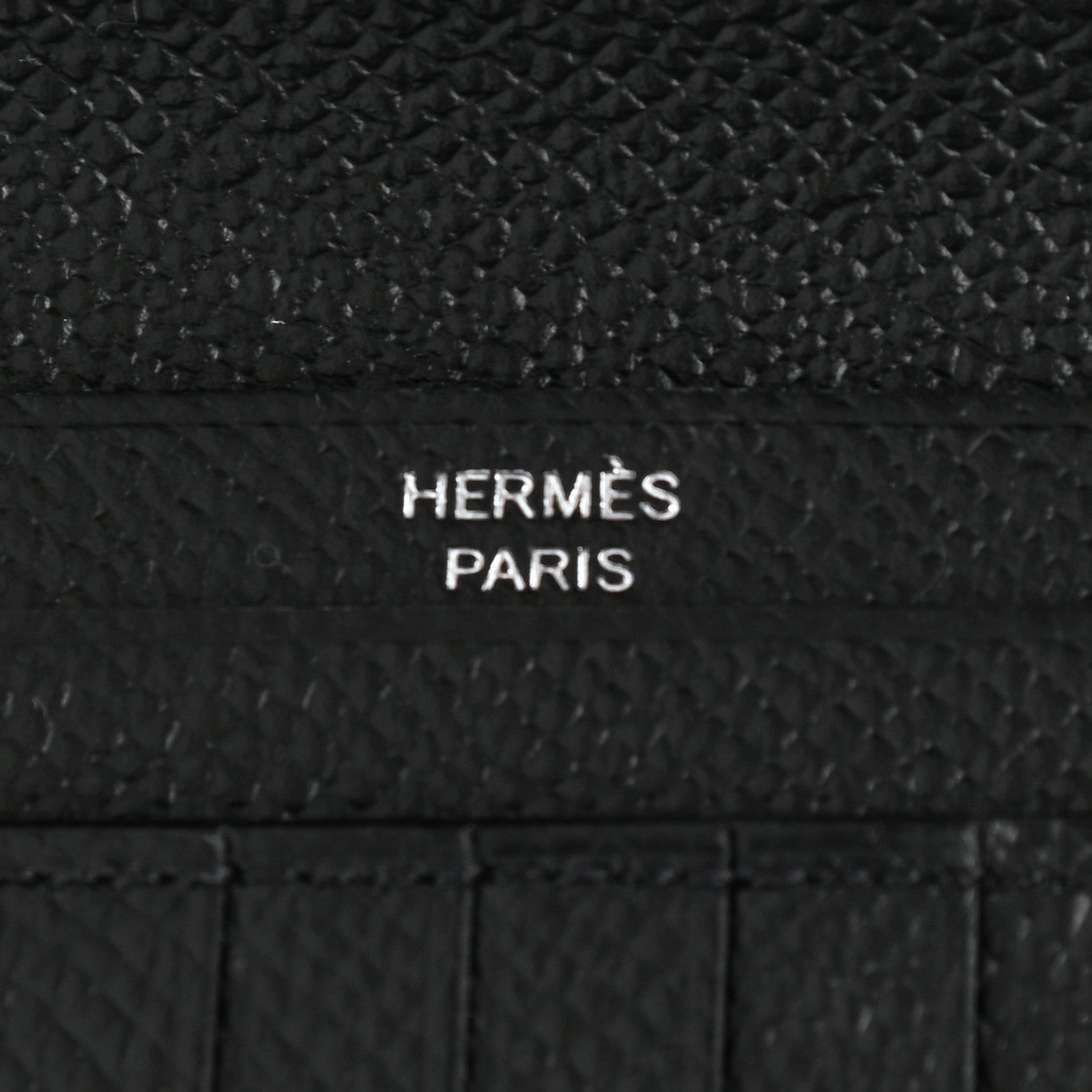 Hermes Epsom Bearn Compact Wallet Black 6 of 9