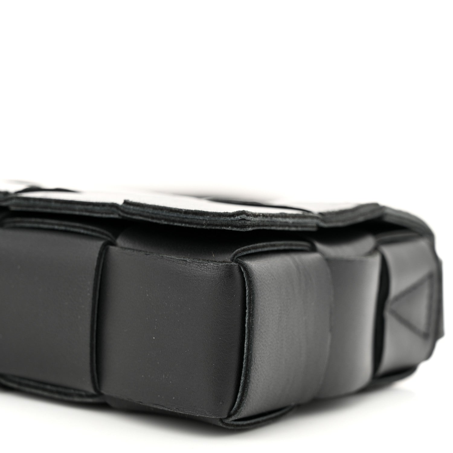 Bottega Veneta Lambskin Maxi Intreccio Small Cassette Crossbody Bag Black 10 of 10