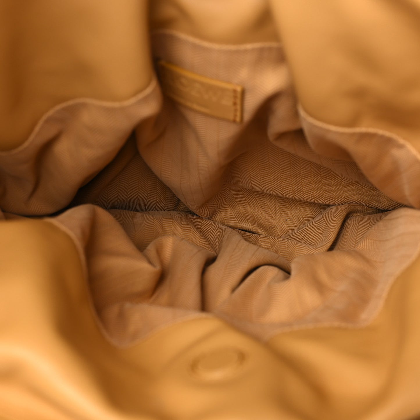 Calfskin Flamenco Puffer Knot Bag Camel