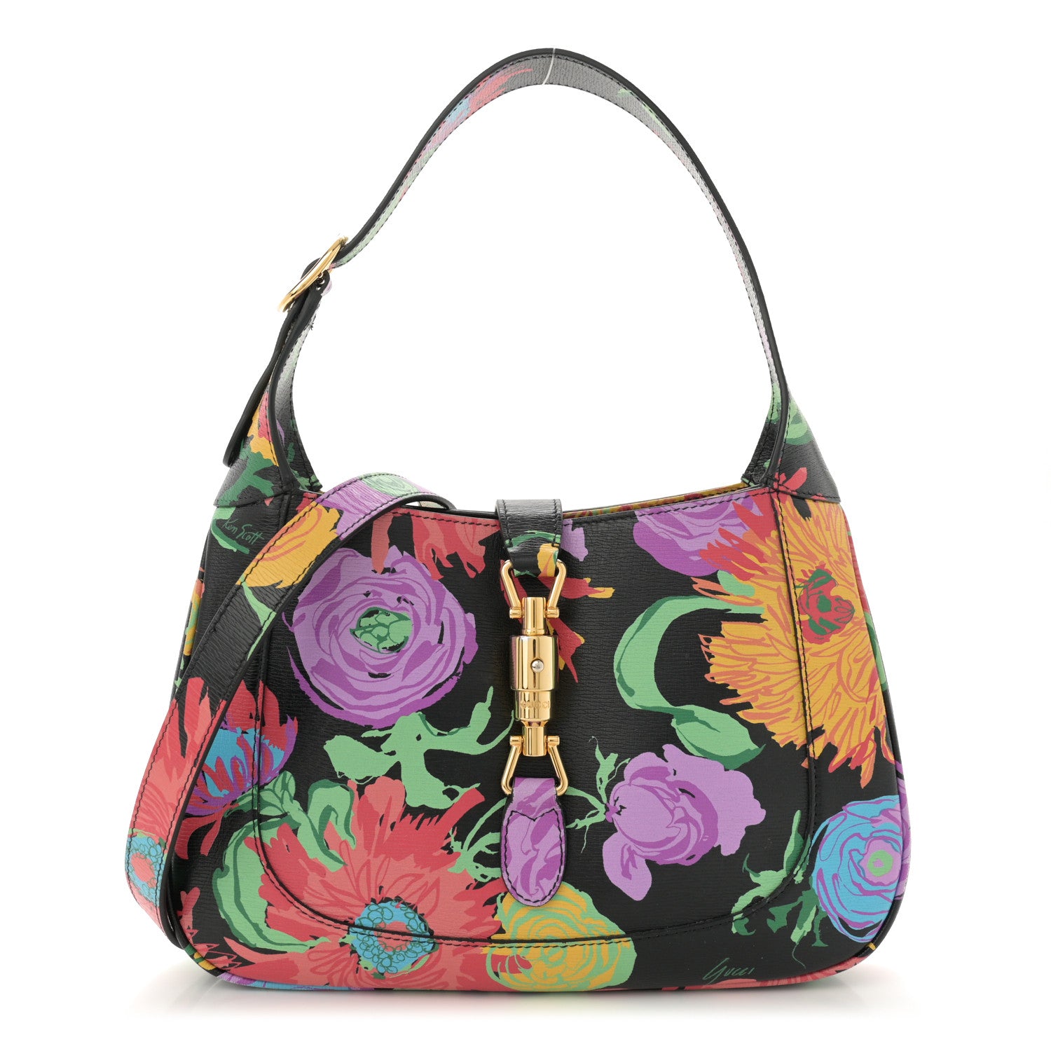 Gucci X KEN SCOTT New Shangai Calfskin Jenny Floral Print Small