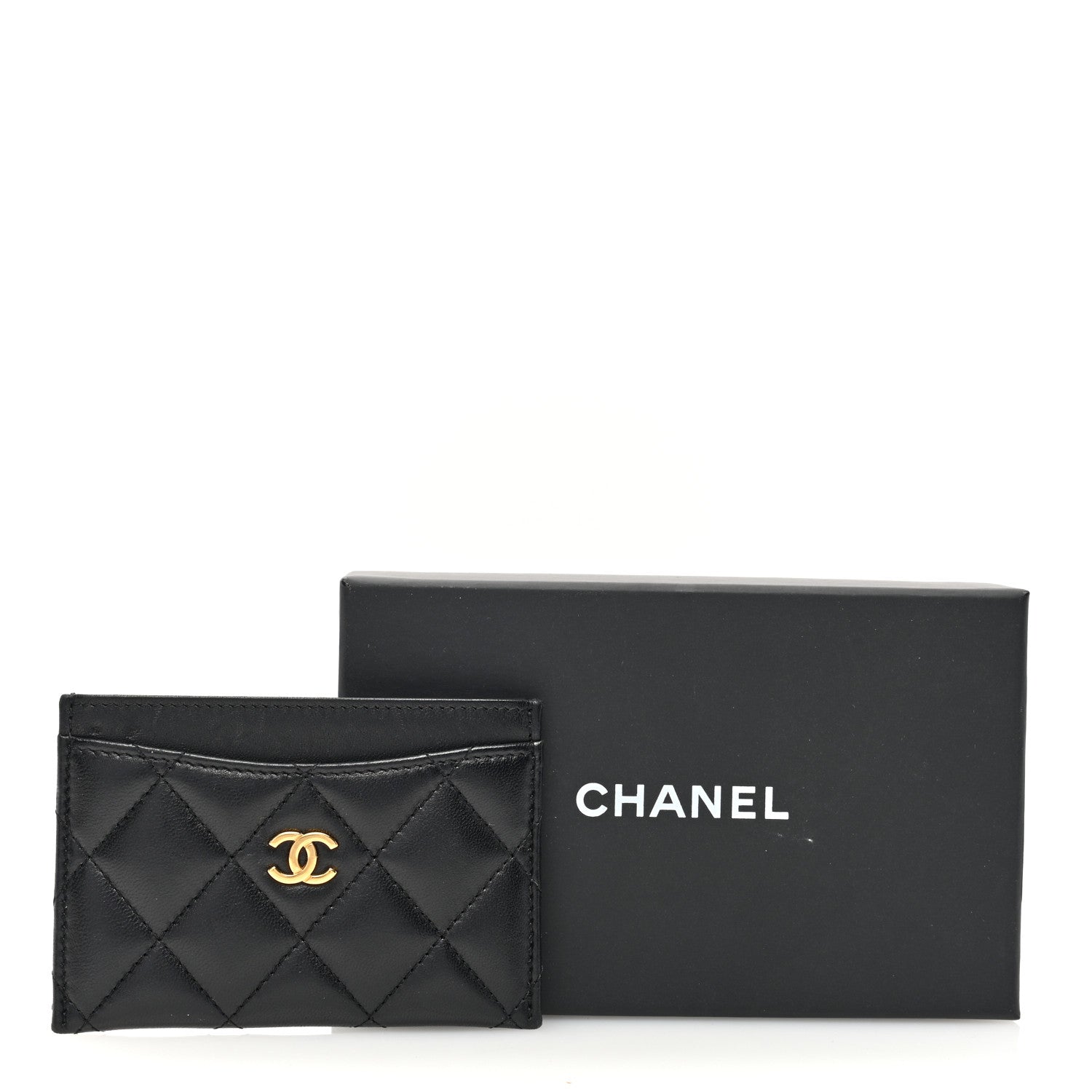 Chanel Lambskin Quilted Card Holder Black 8 of 8