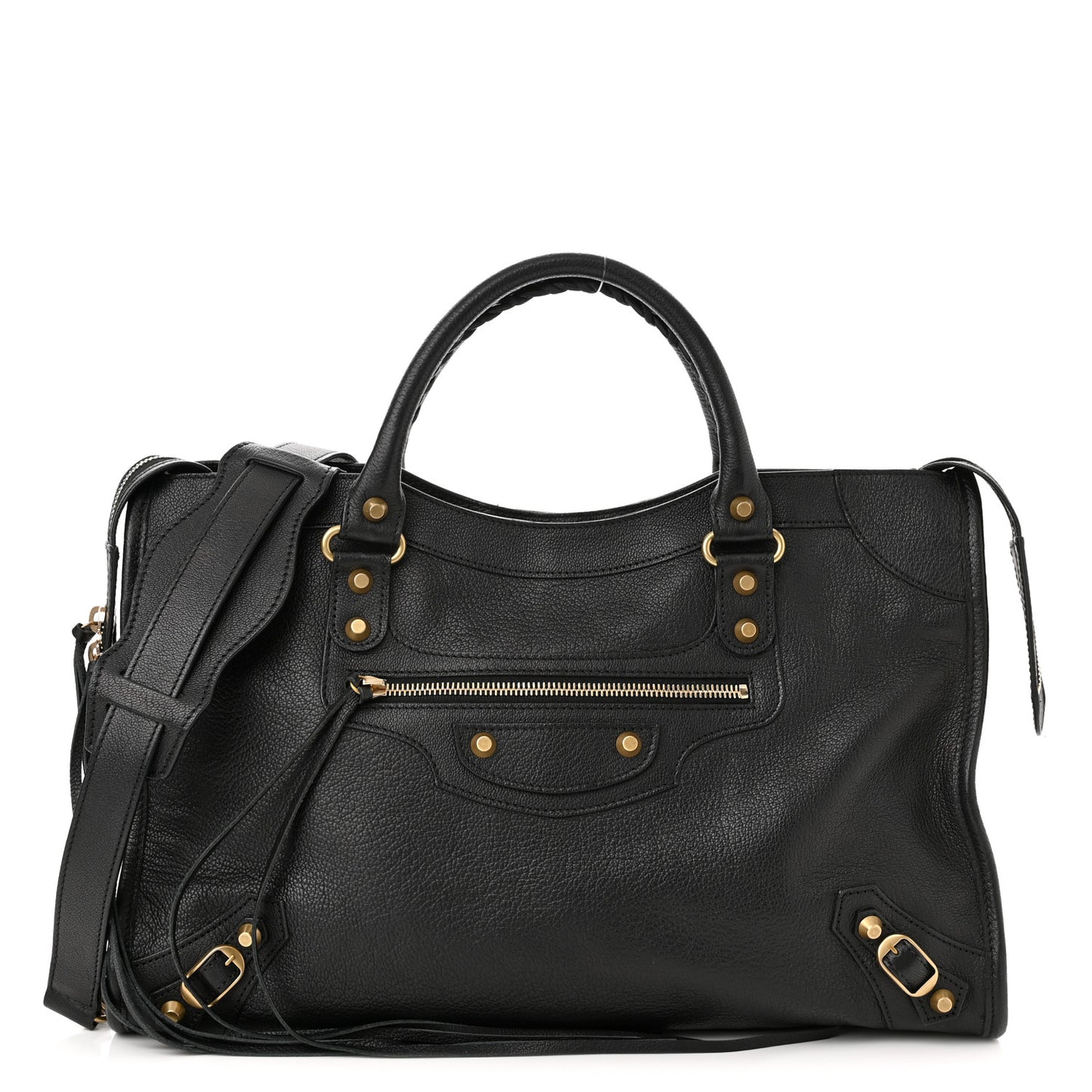 Agneau Classic Silver Hardware City Black