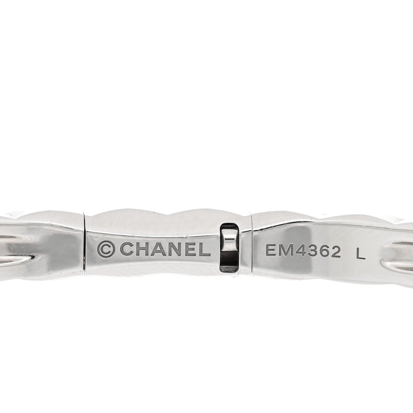 18K White Gold Mini Coco Crush Bangle Bracelet L
