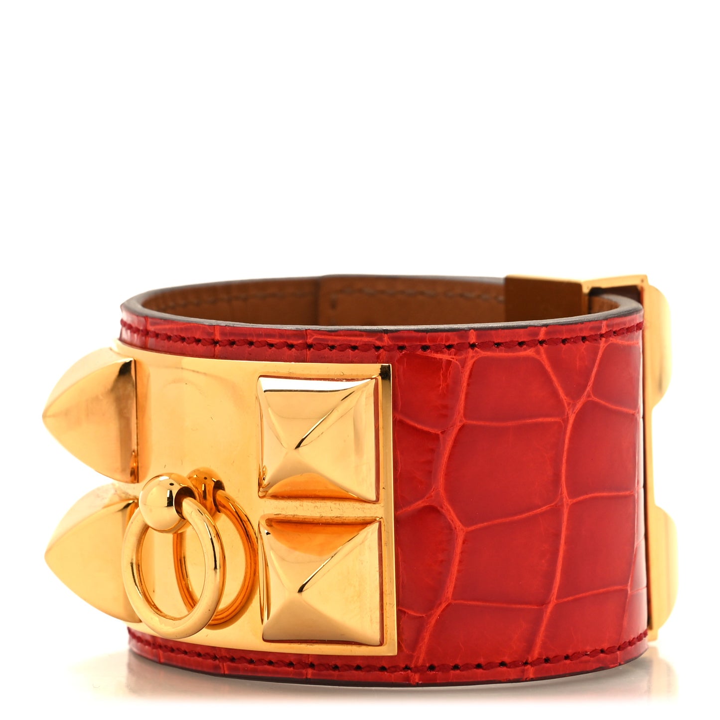 Shiny Alligator Collier De Chien CDC Bracelet S Geranium
