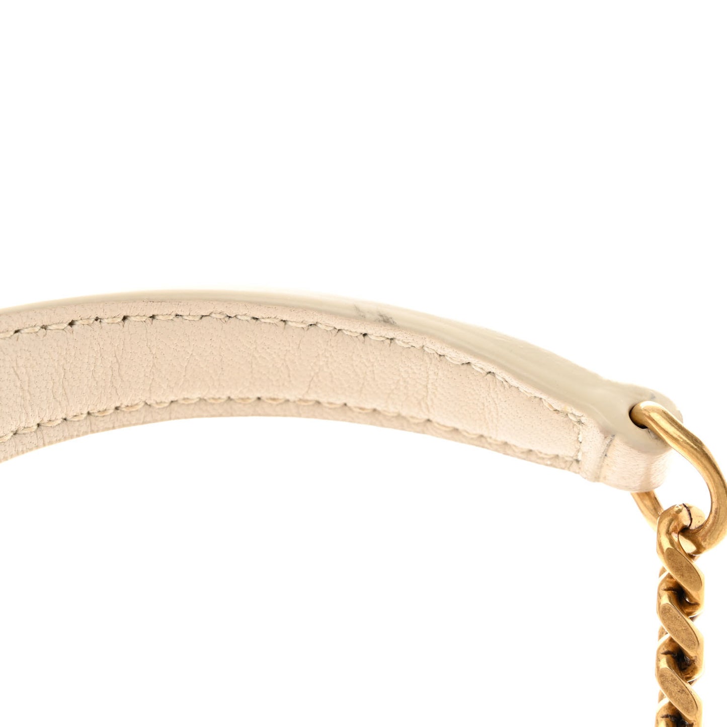 Lambskin Quilted Toy Loulou Puffer Monogram Chain Satchel Crema Soft