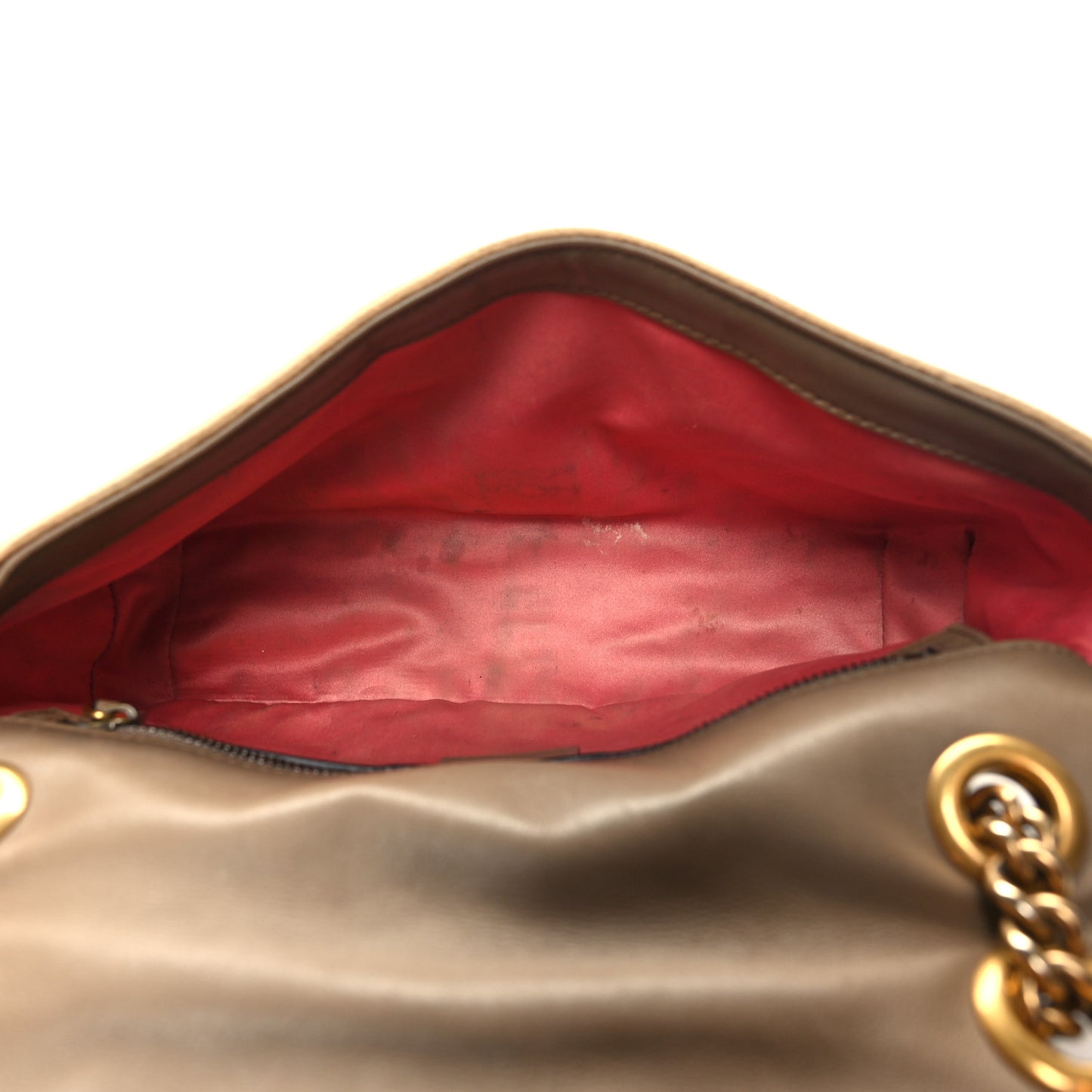 Velvet Matelasse Small GG Marmont Shoulder Bag Taupe