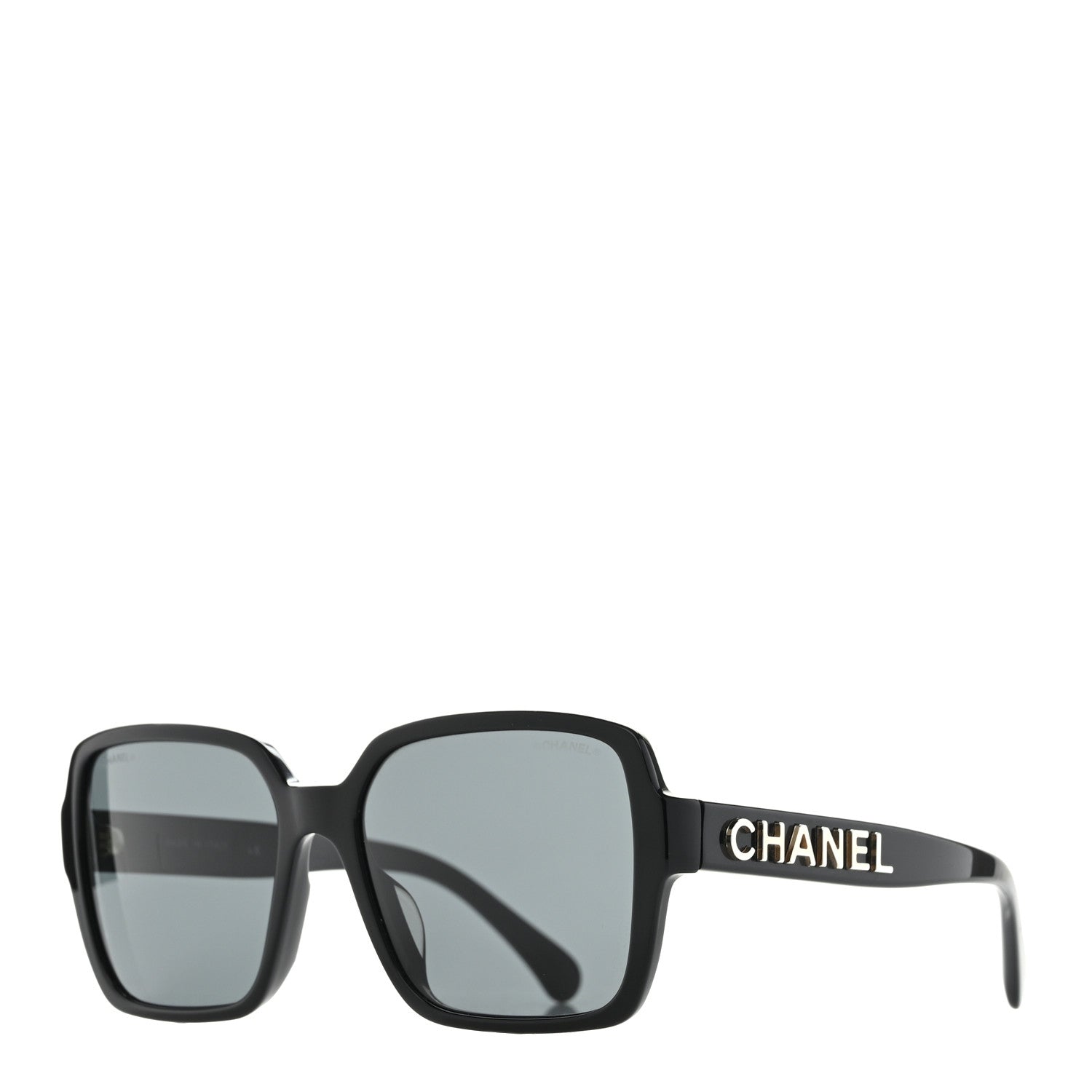 Chanel Acetate Polarized Square Sunglasses 5408-A Black 1 of 7