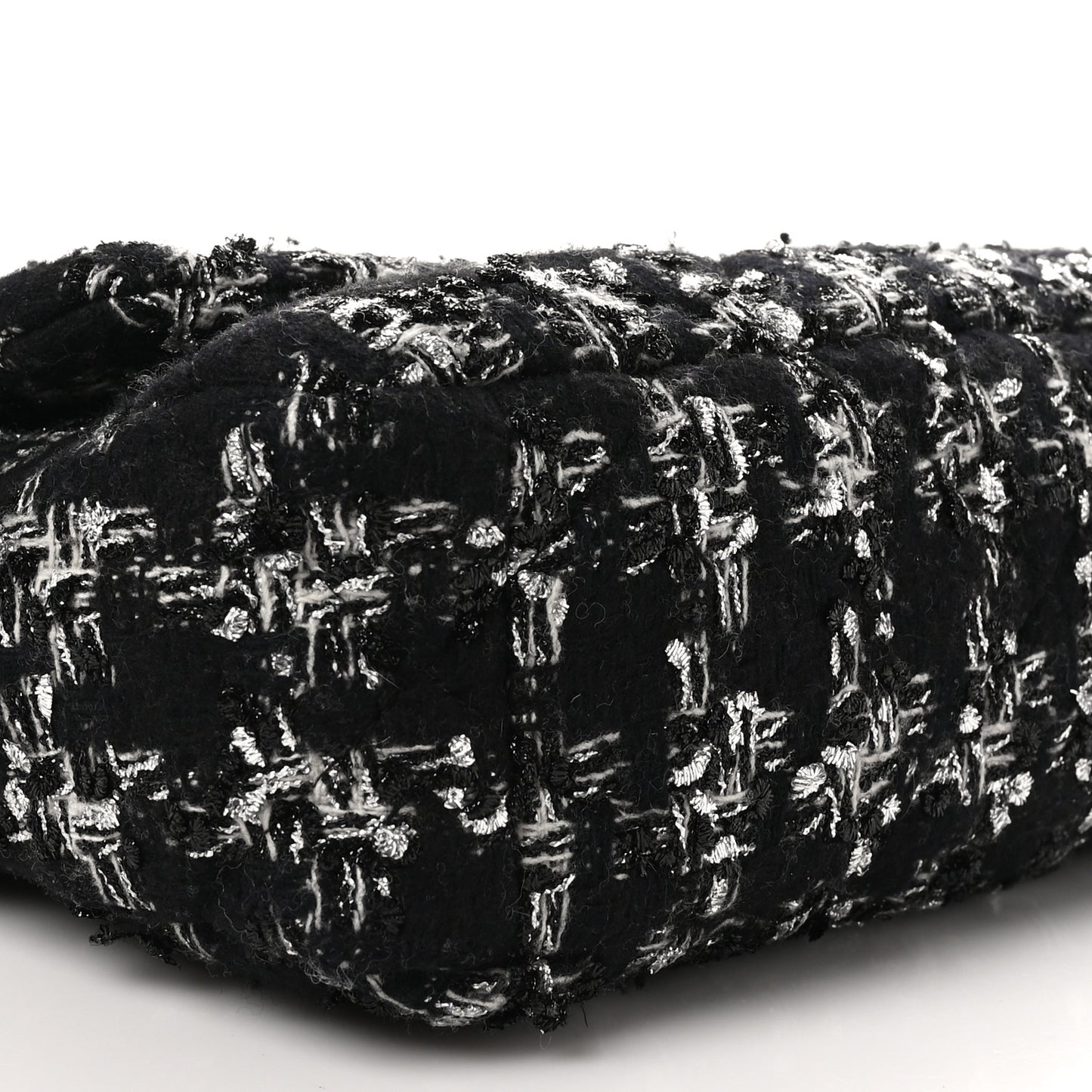 Tweed Quilted Medium Chanel 19 Flap Black Silver Ecru