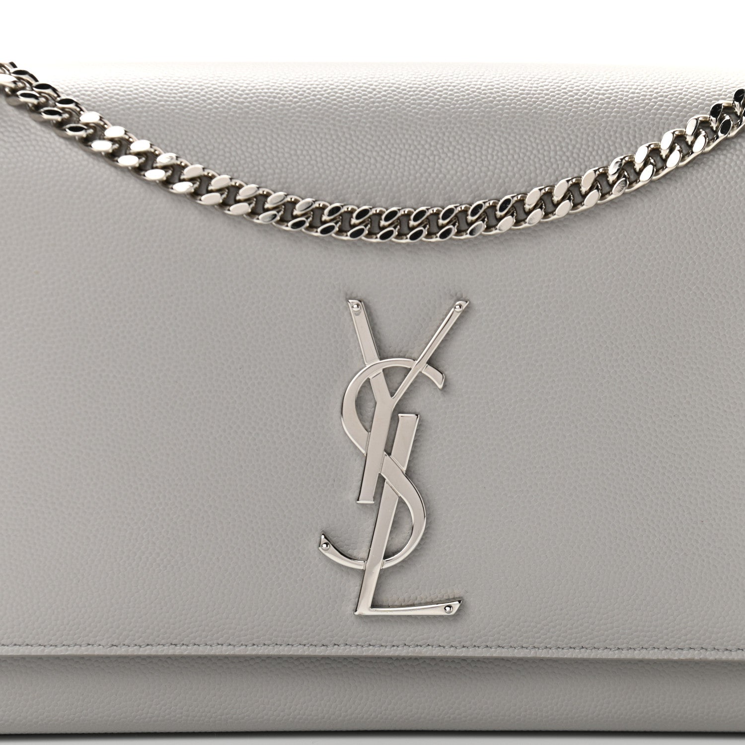 Saint Laurent Grain De Poudre Medium Classic Monogram Kate Satchel Souris 8 of 11