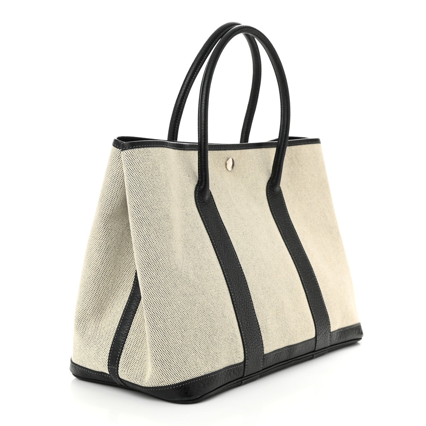 Toile Negonda Garden Party 36 MM Tote Black Ecru