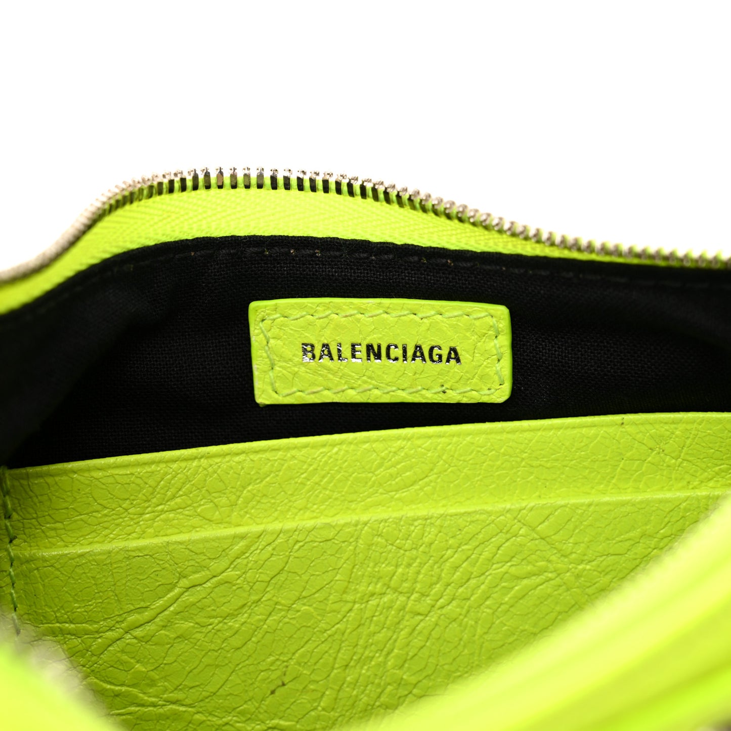 Agneau Arena Le Cagole Chain Shoulder Bag XS Fluo Yellow
