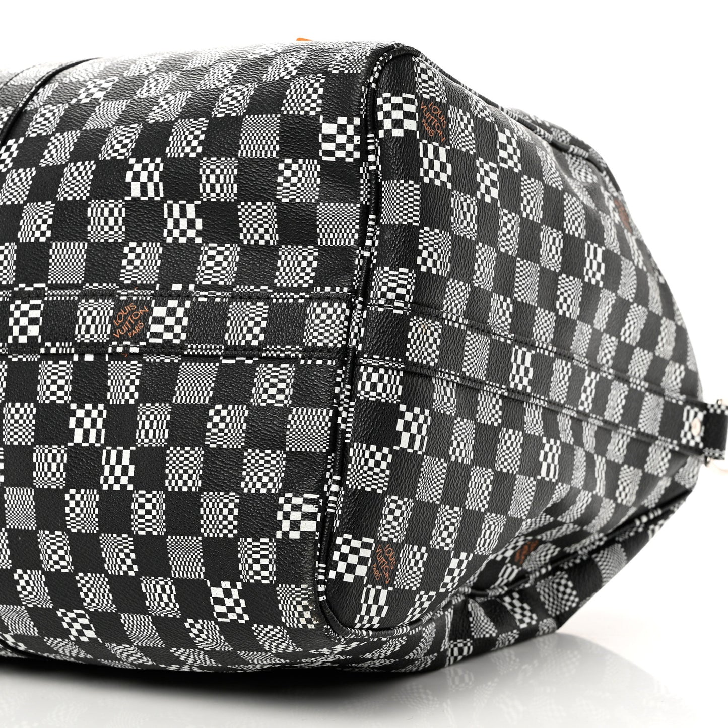 Damier Distorted Keepall Bandouliere 50 Black White