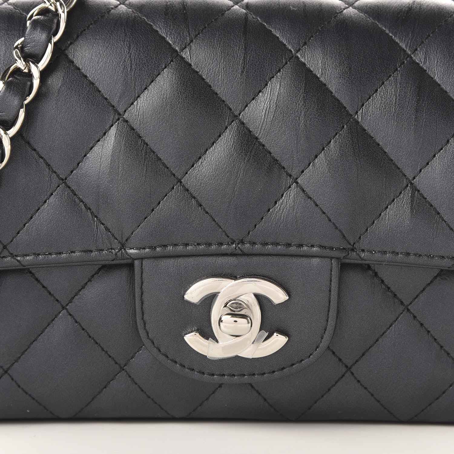 Chanel Calfskin Quilted Mini Rectangular Flap Black 10 of 10