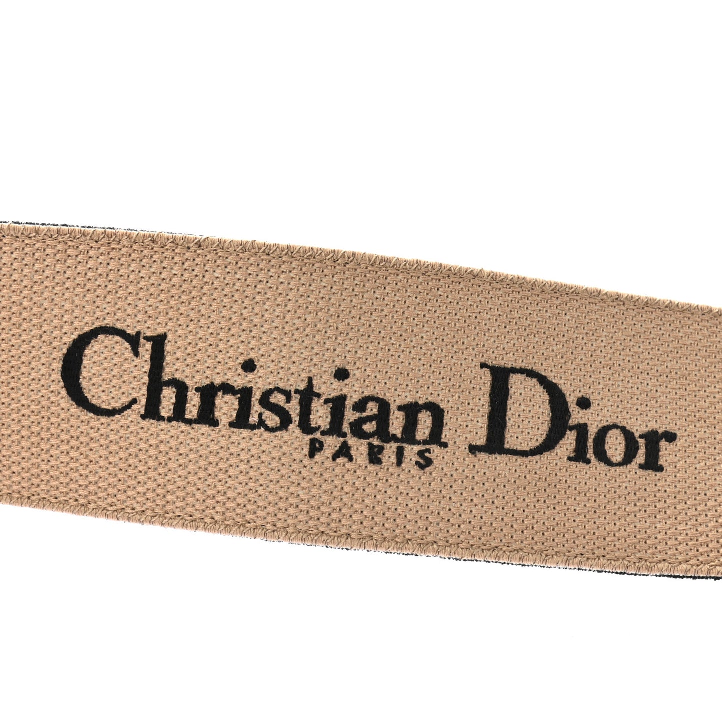 Canvas Embroidered Large Book Belt 80 32 Black Beige