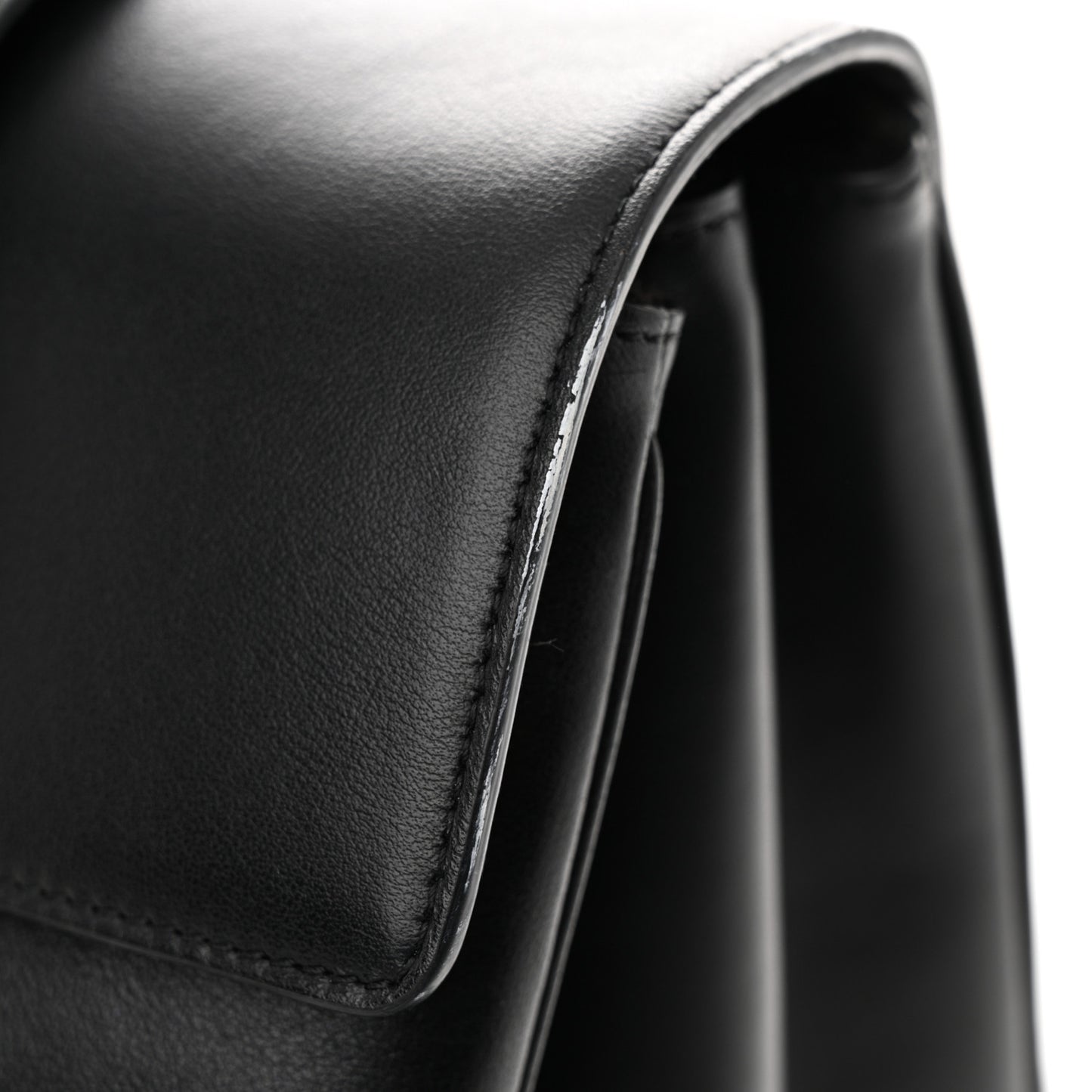 Grained Calfskin Large Soft 16 Bag Black