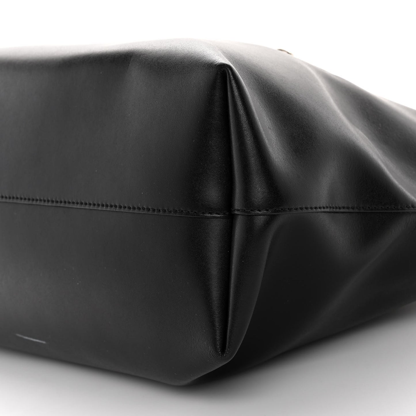 Vitello Liberty Lucido Metal Monster Eyes Medium Roll Tote Black