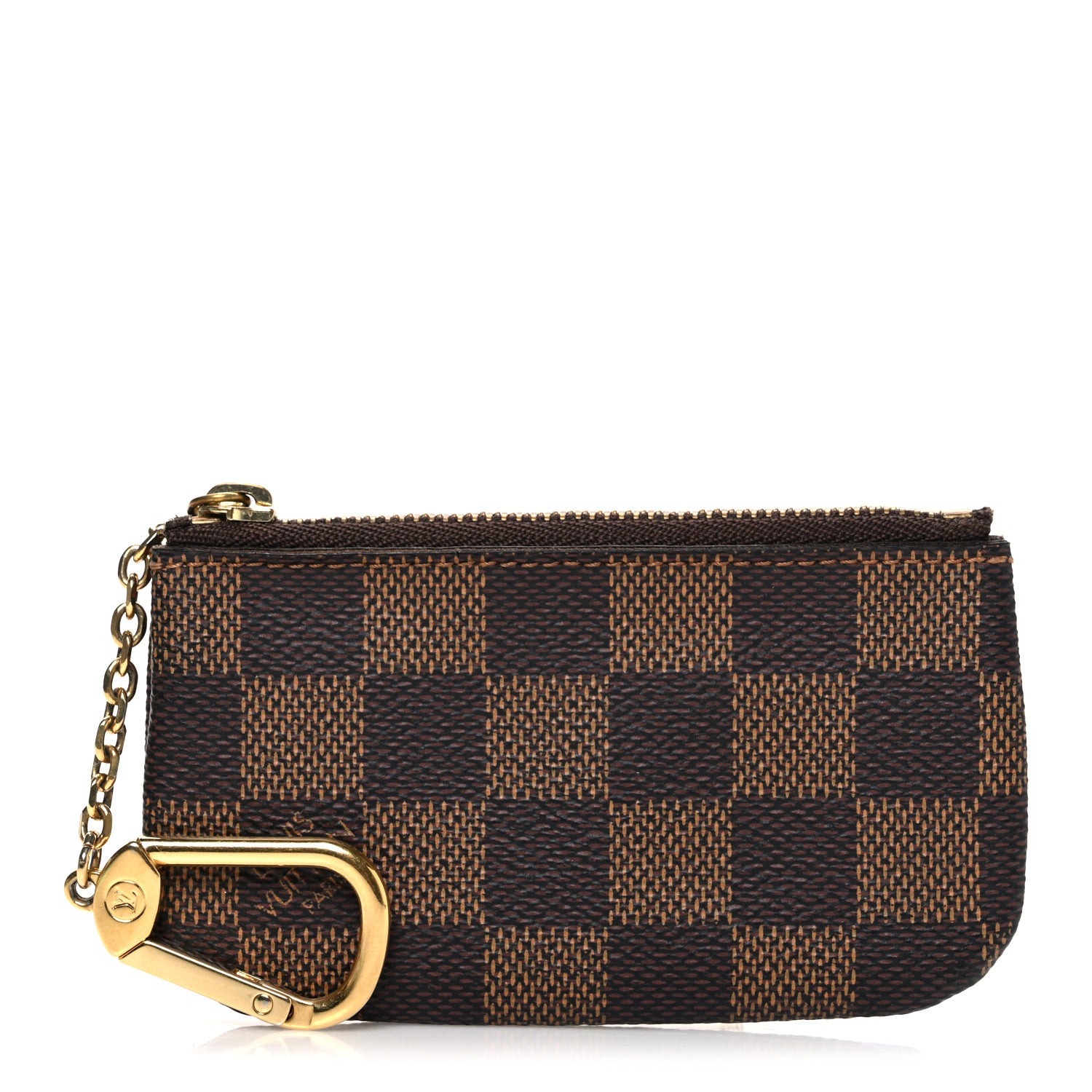 LOUIS VUITTON/チェック柄レザーケース Louis Vuitton Damier Ebene Key Pouch 1853692 – FASHIONPHILE