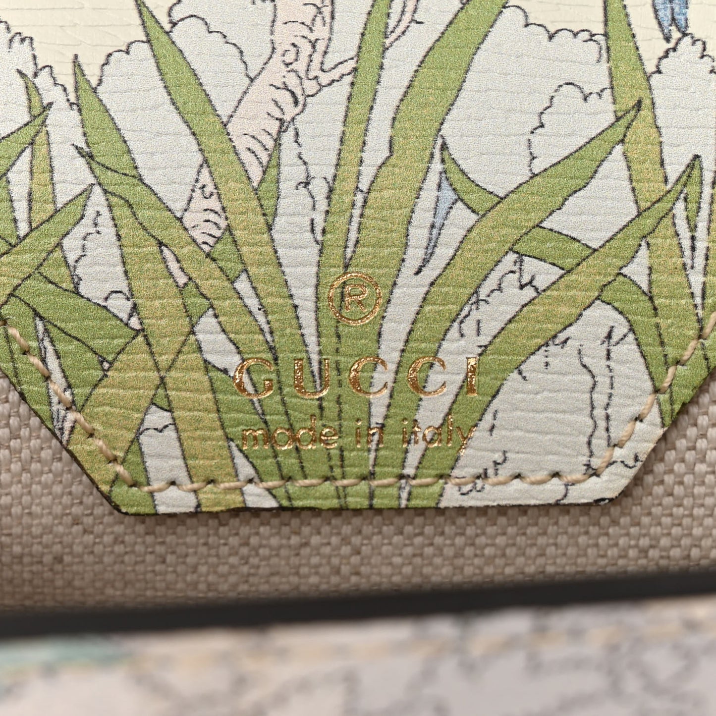 New Shangai Calfskin Tiger Savanah Web Mini Horsebit 1955 Shoulder Bag Chalky White Multicolor
