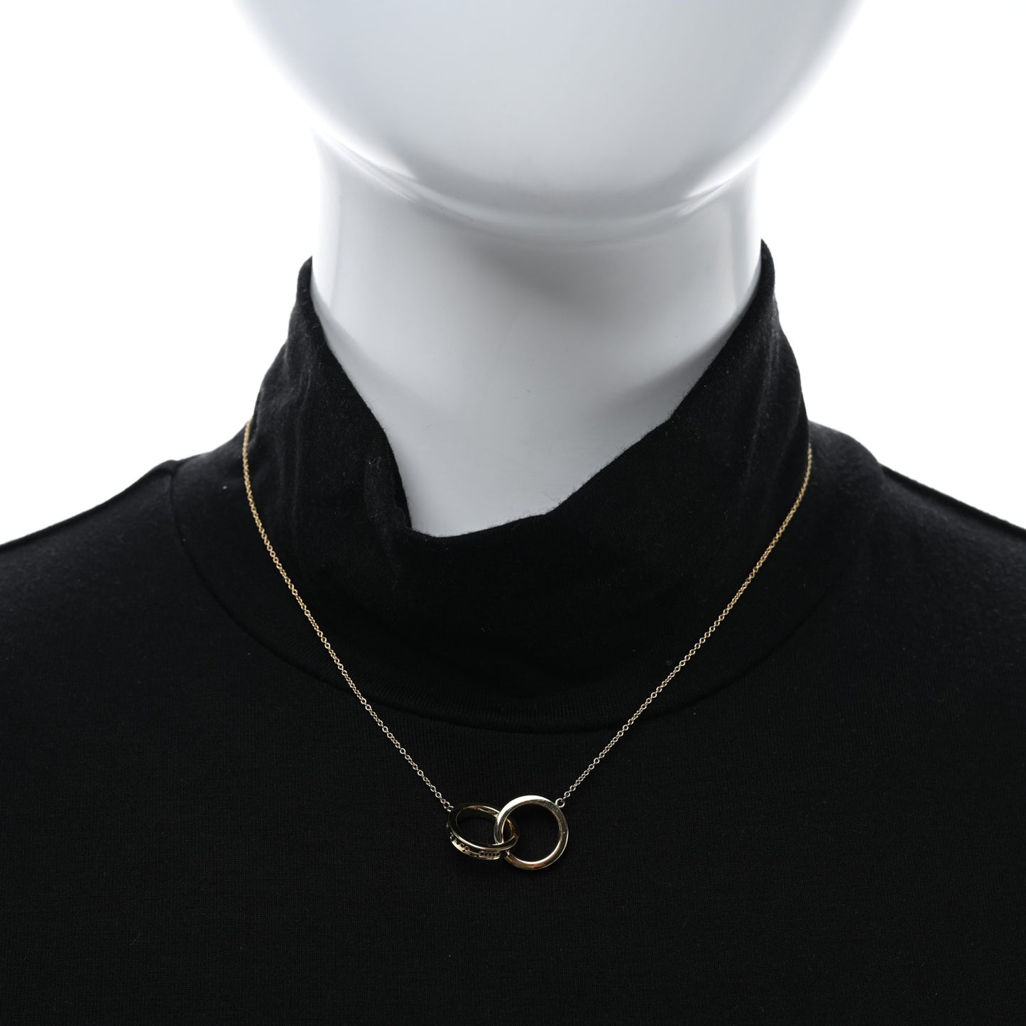 18K Yellow Gold 1837 Interlocking Circles Pendant Necklace