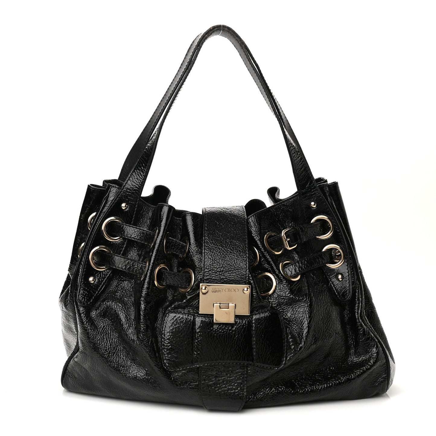Crushed Patent Ramona Black
