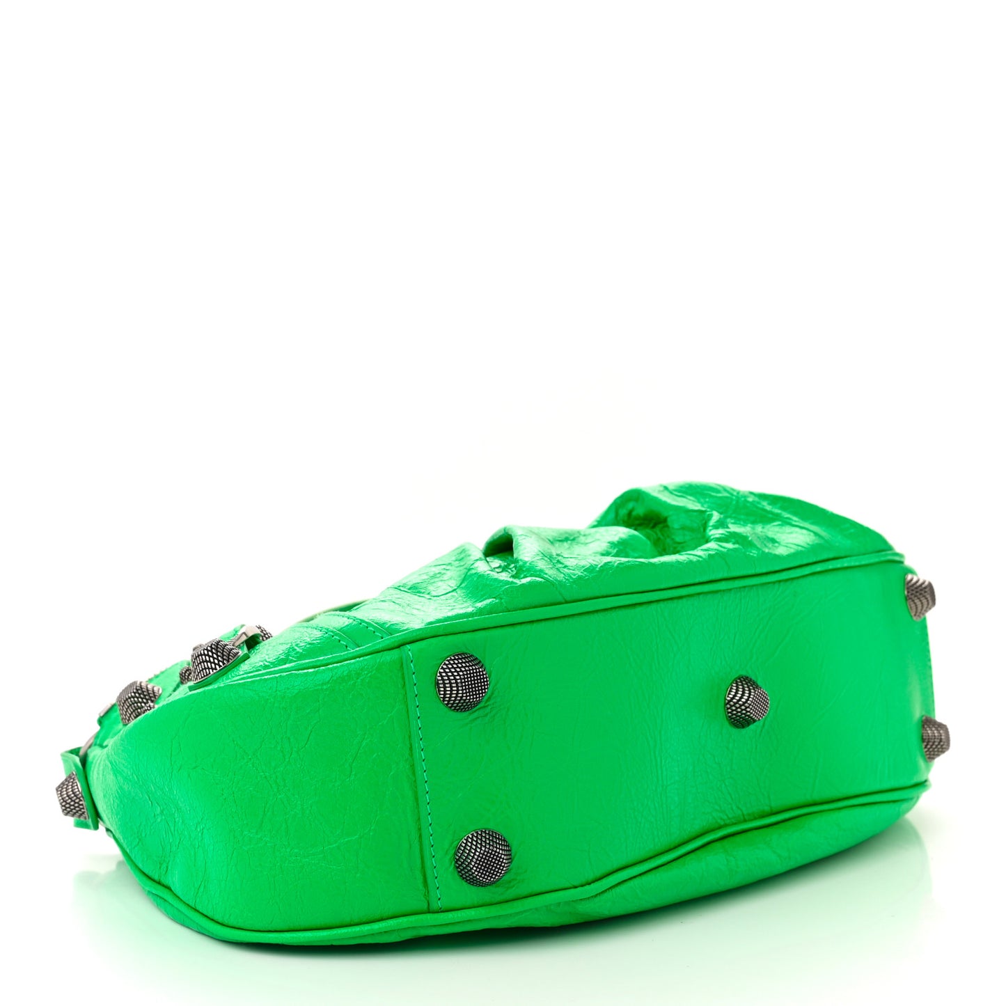 Agneau Arena Small Le Cagole Shoulder Bag Vivid Green
