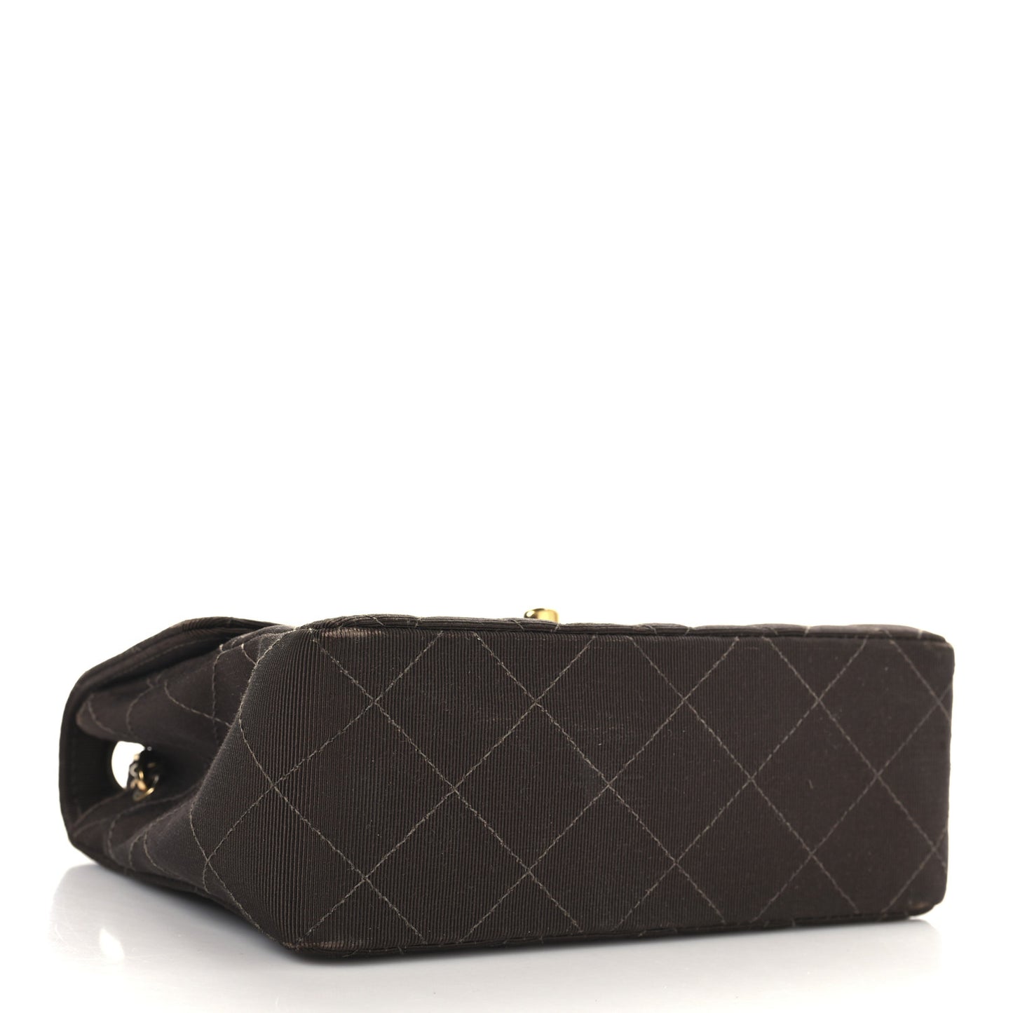 Grosgrain Quilted Mini Square Flap Brown