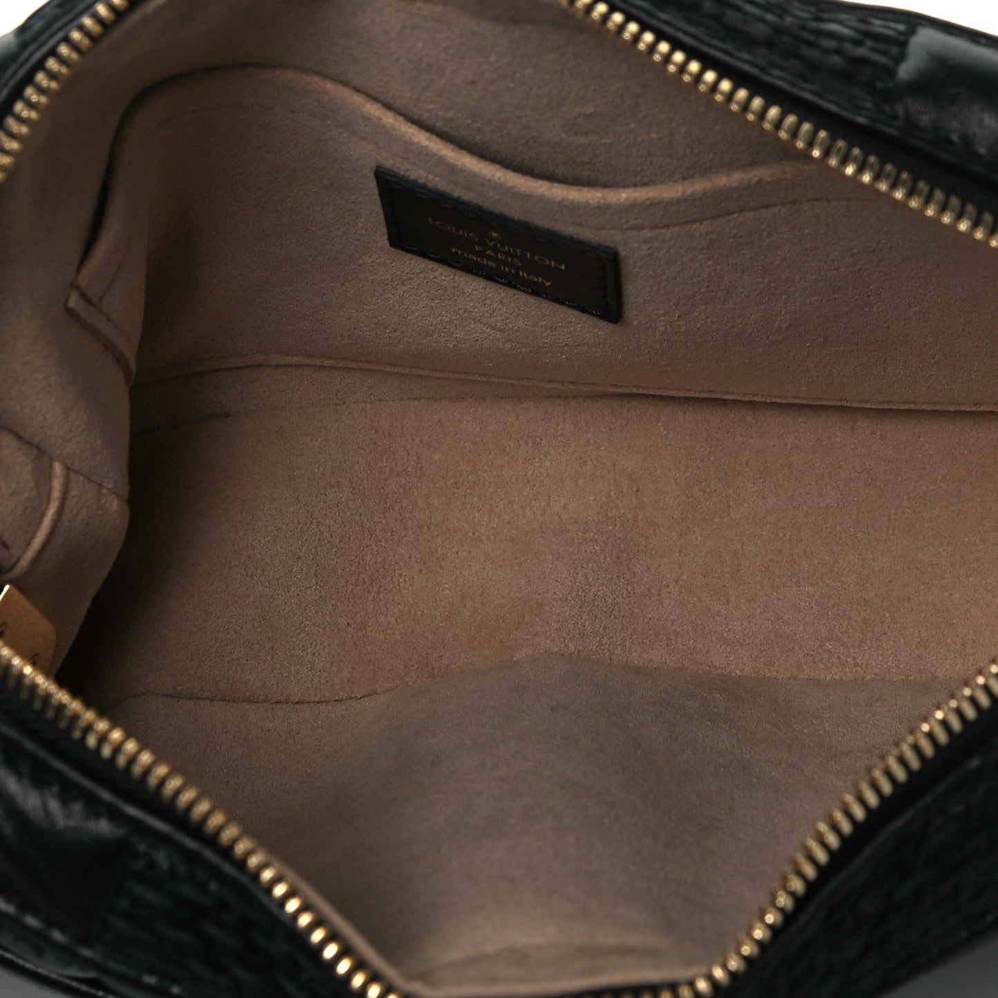 Lambskin Damier Quilt Troca PM Black