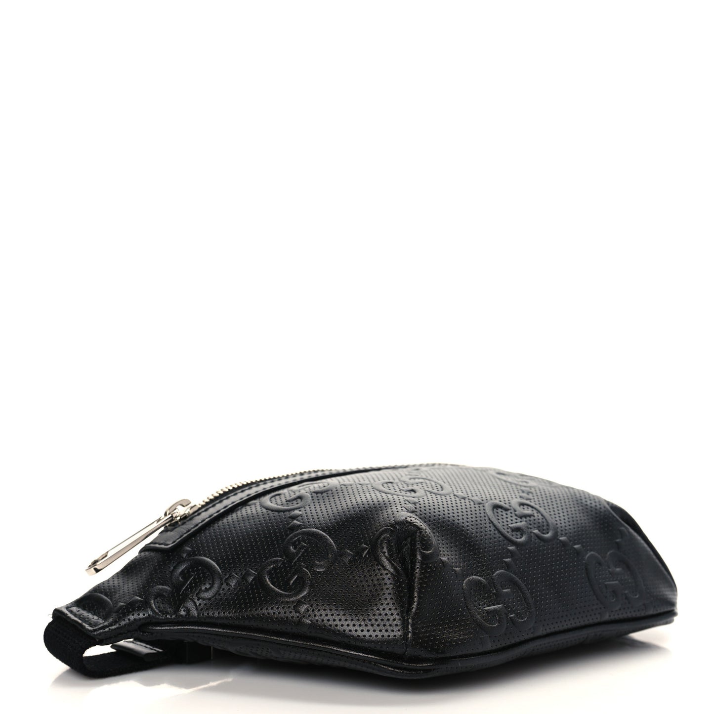 Calfskin GG Tennis Embossed Belt Bag Black