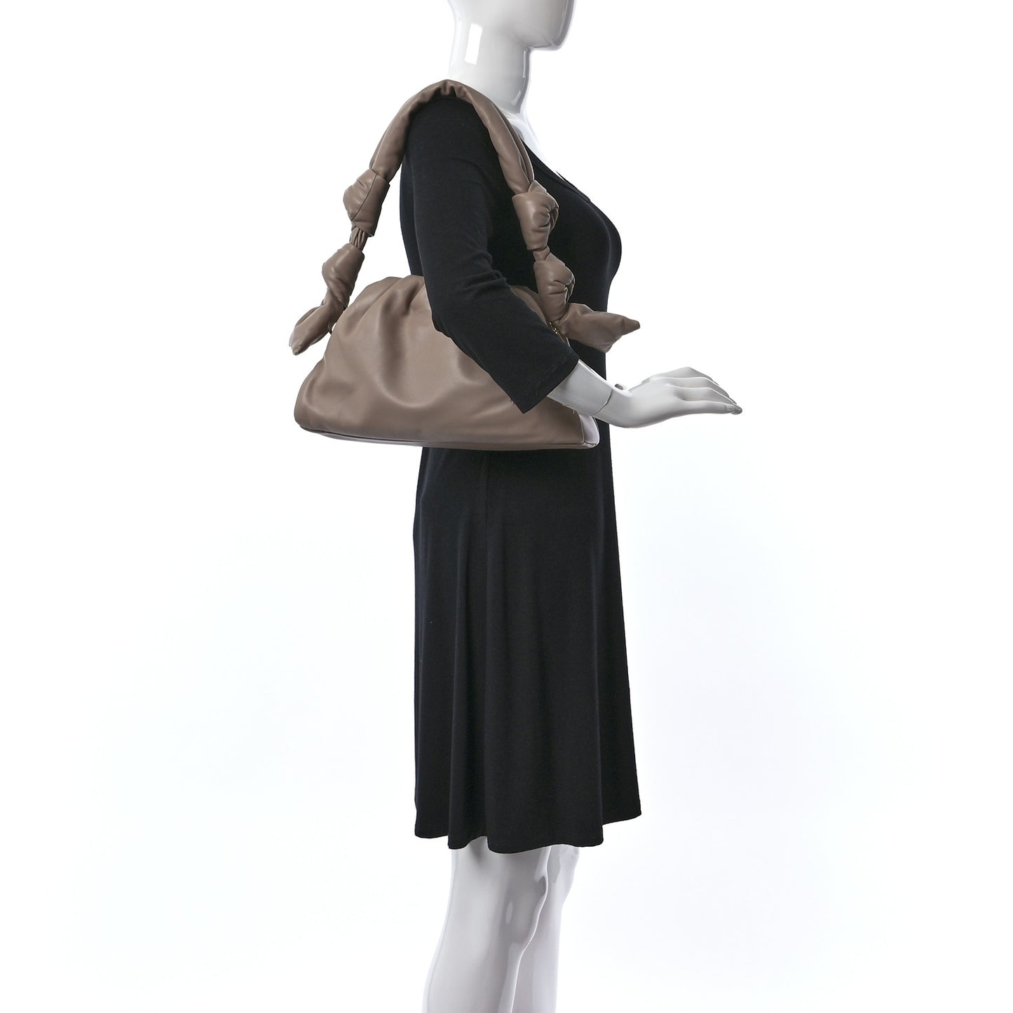 Nappa Knot Top Handle Shoulder Bag Cammeo