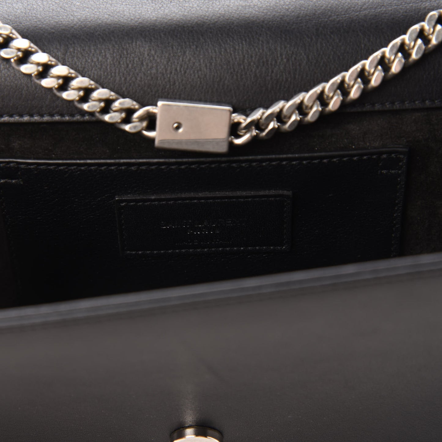 Calfskin Embellished Medium Monogram Kate Satchel Black