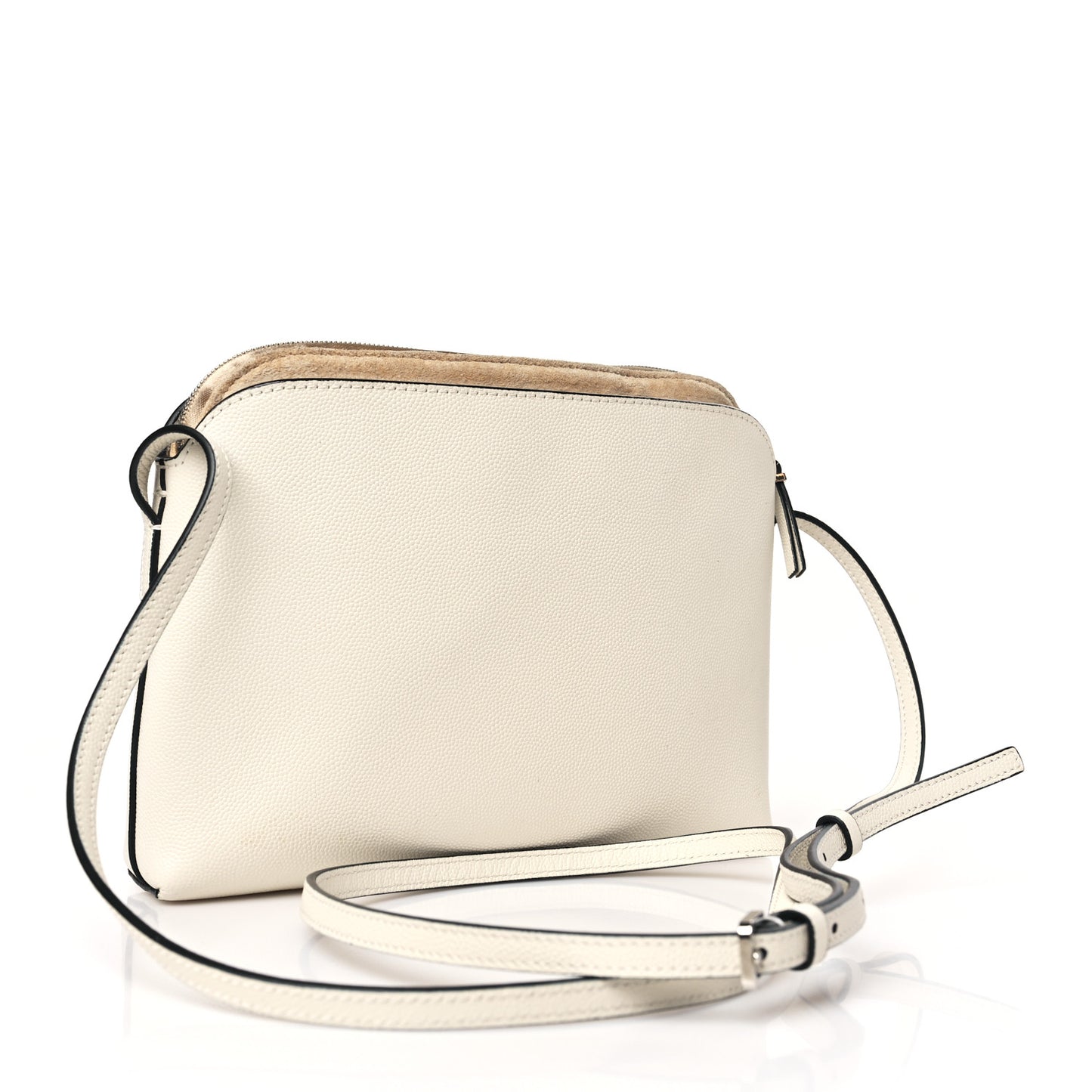 Grained Calfskin Multi-Pouch Crossbody Bag Ivory