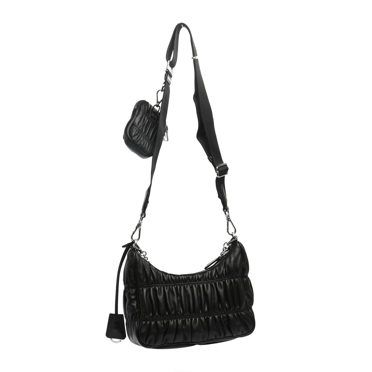 Nappa Gaufre Re-Edition 2005 Shoulder Bag Black