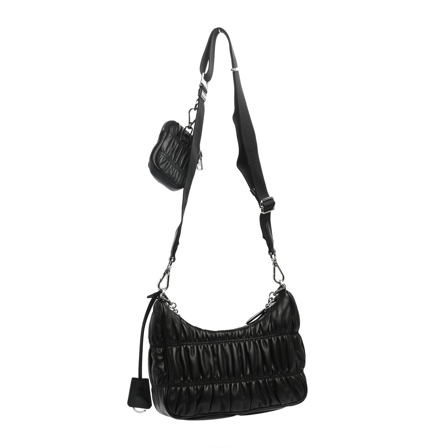 Prada Nappa Gaufre Re-Edition 2005 Shoulder Bag Black 3 of 12