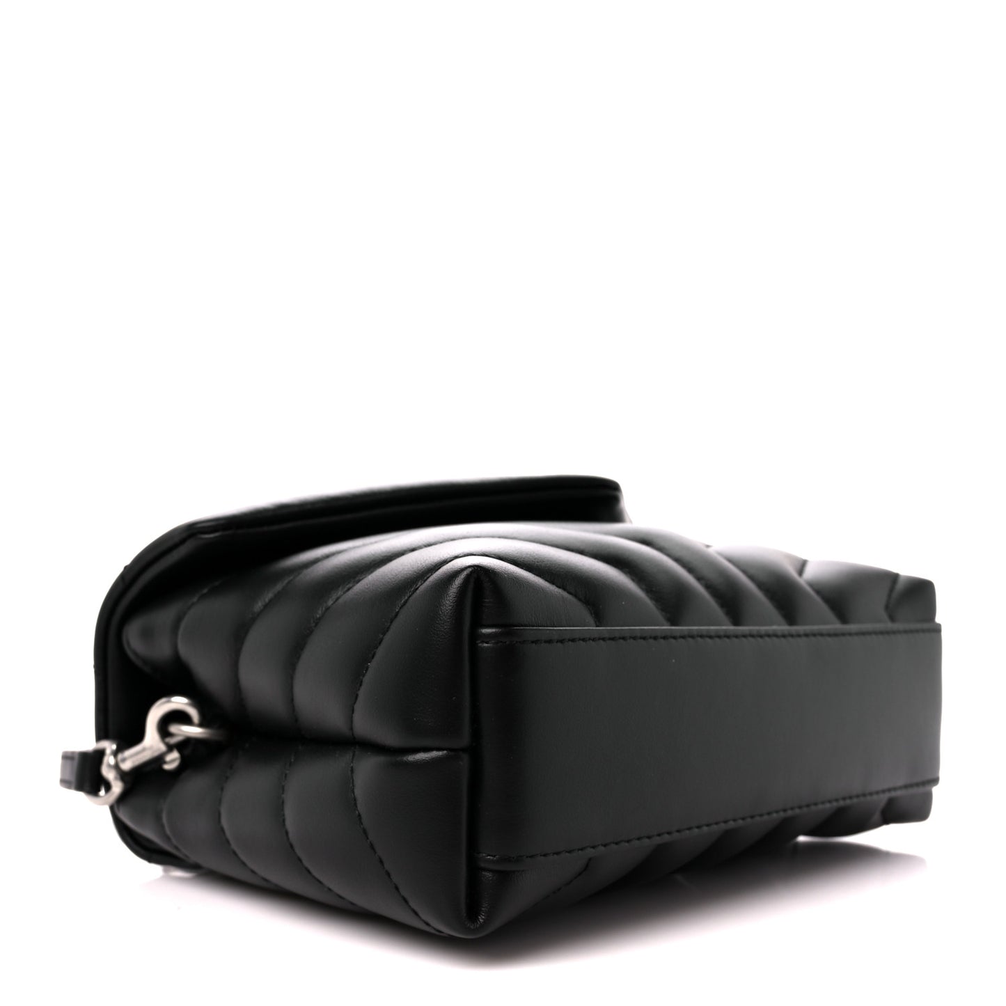Calfskin Y Quilted Monogram Toy Loulou Crossbody Bag Black