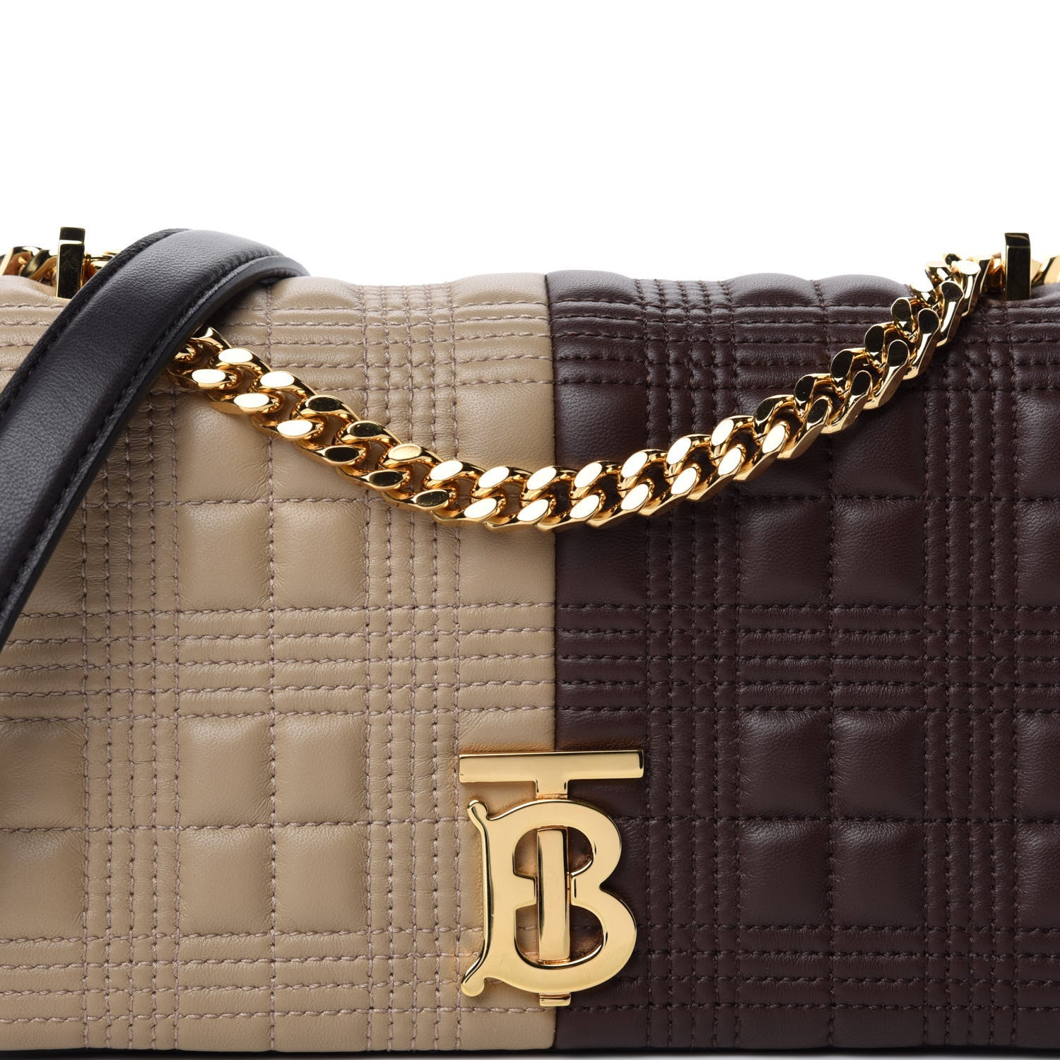 Burberry Lambskin Quilted Small Lola Bag Soft Fawn Dark Moka 9 of 9