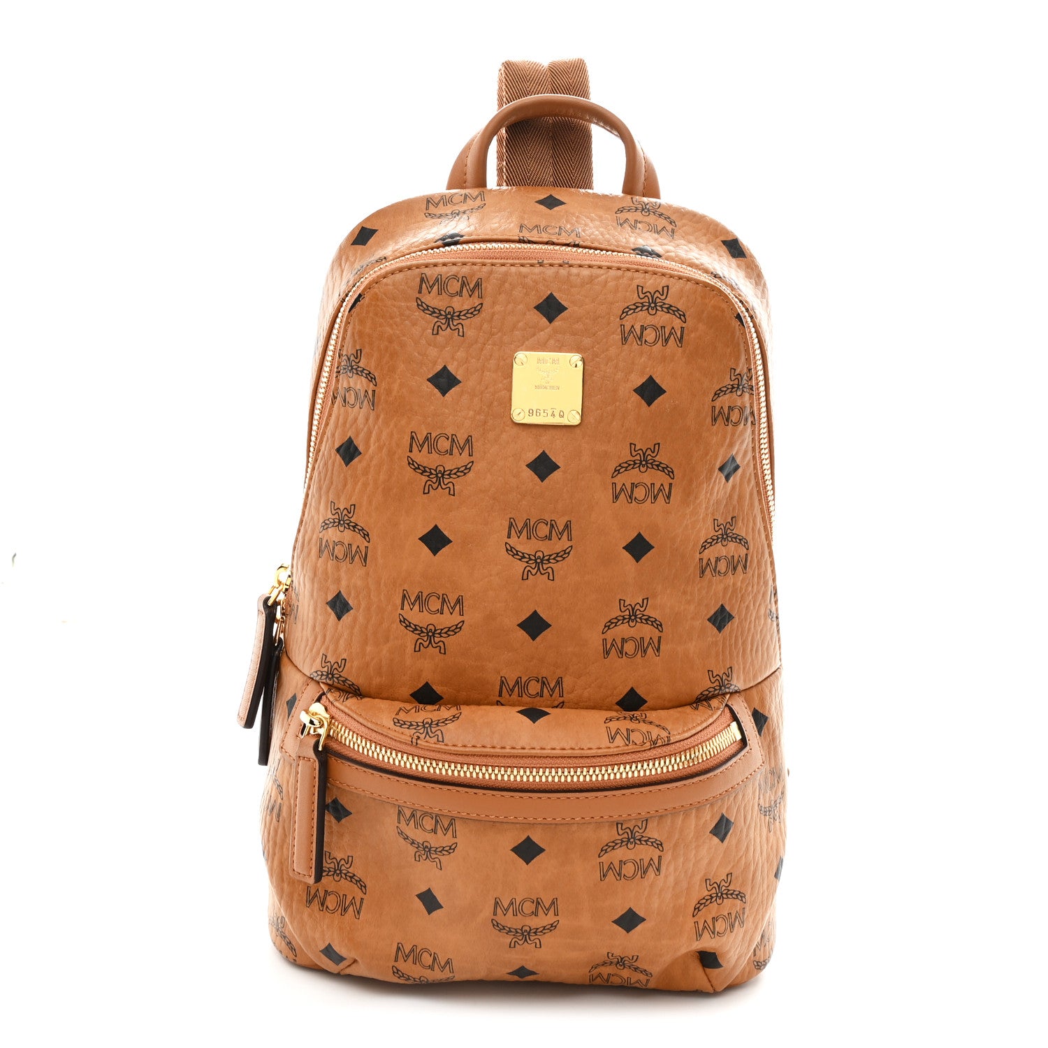 MCM Visetos Klassik Small Sling Bag Cognac 1810971 – FASHIONPHILE