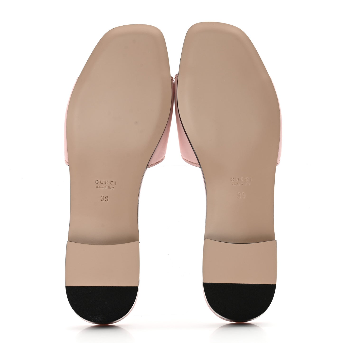 Cosmos Softy Calfskin Interlocking G Cut Out Slide Sandals 39 Pastel Pink