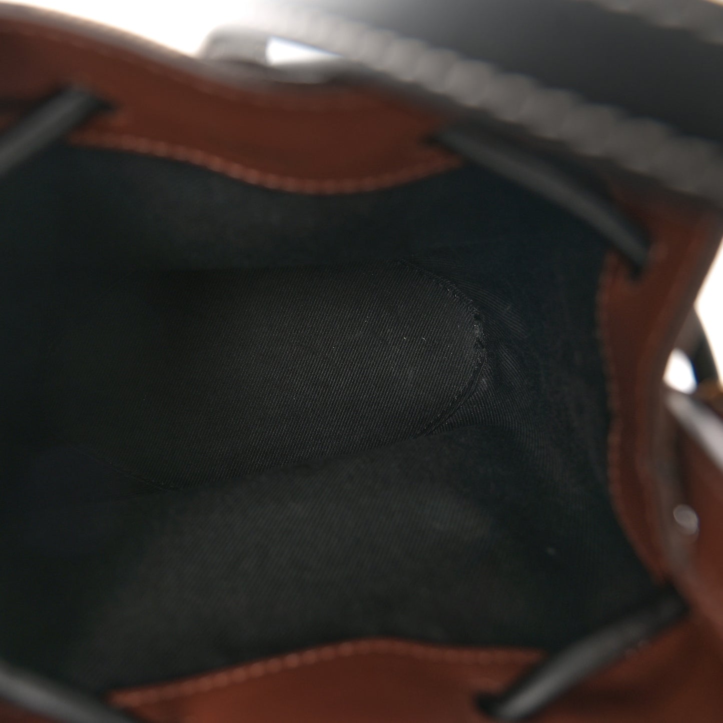 Giant Check Calfskin TB Bucket Bag Dark Birch