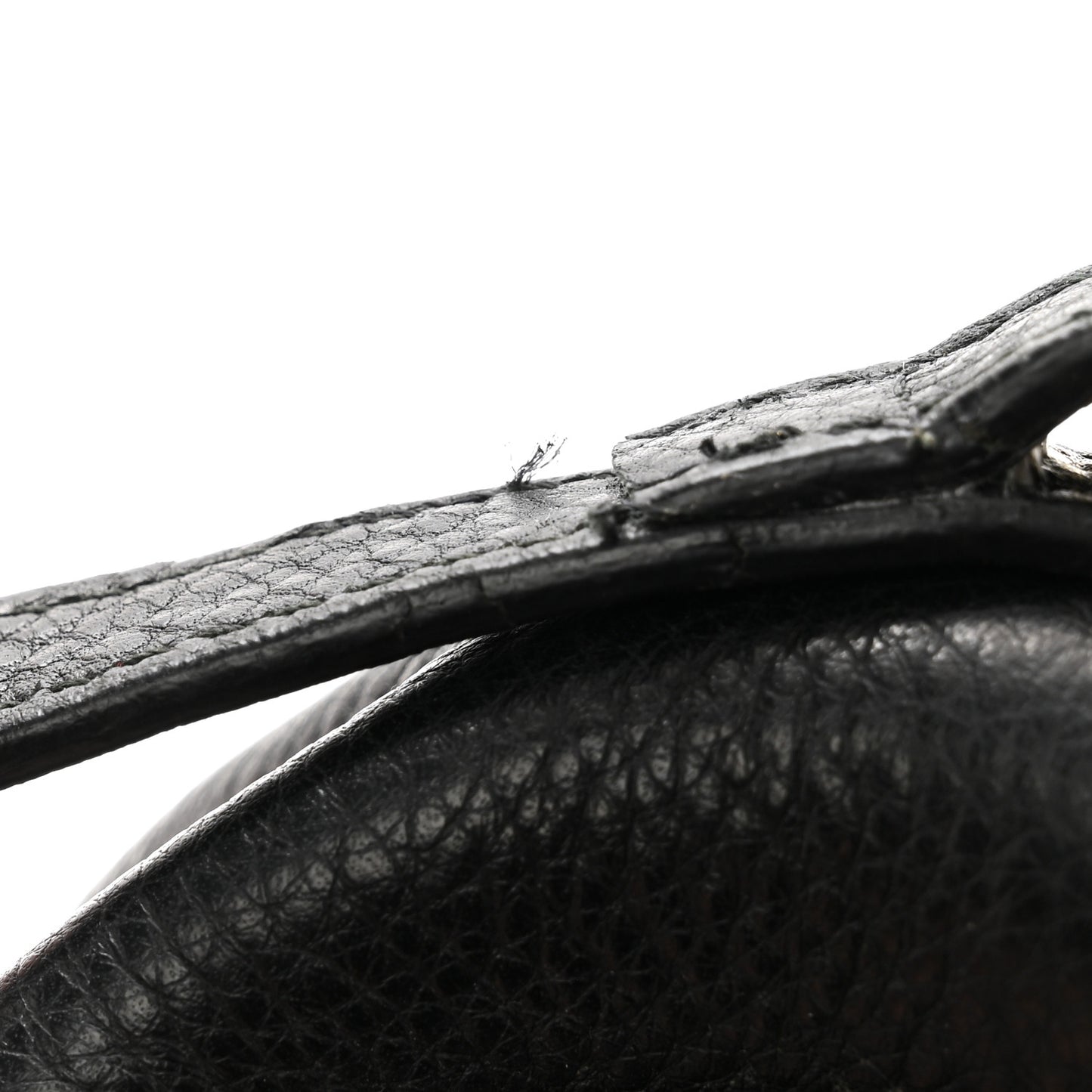 Pebbled Calfskin Small Soho Disco Bag Black