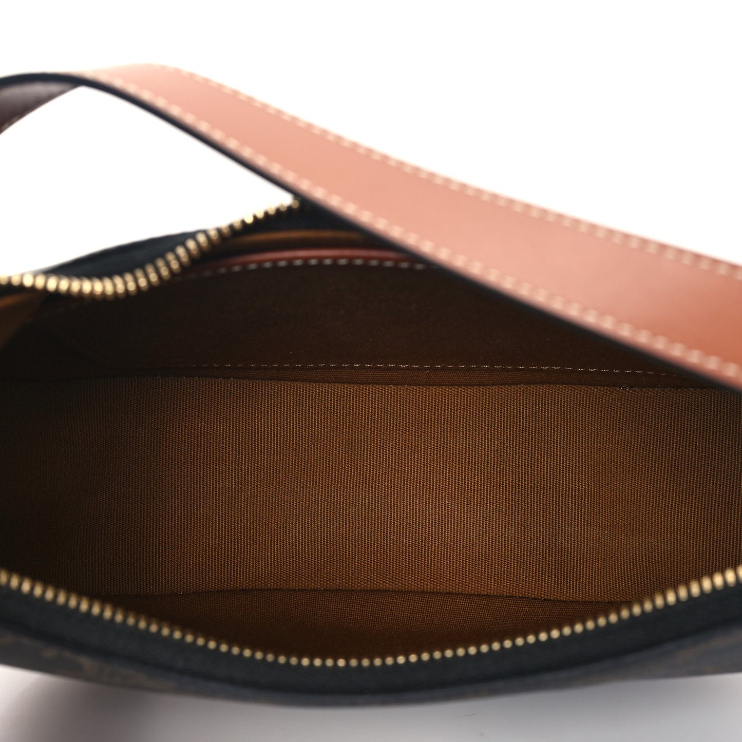 Triomphe Canvas Calfskin Ava Shoulder Bag Tan