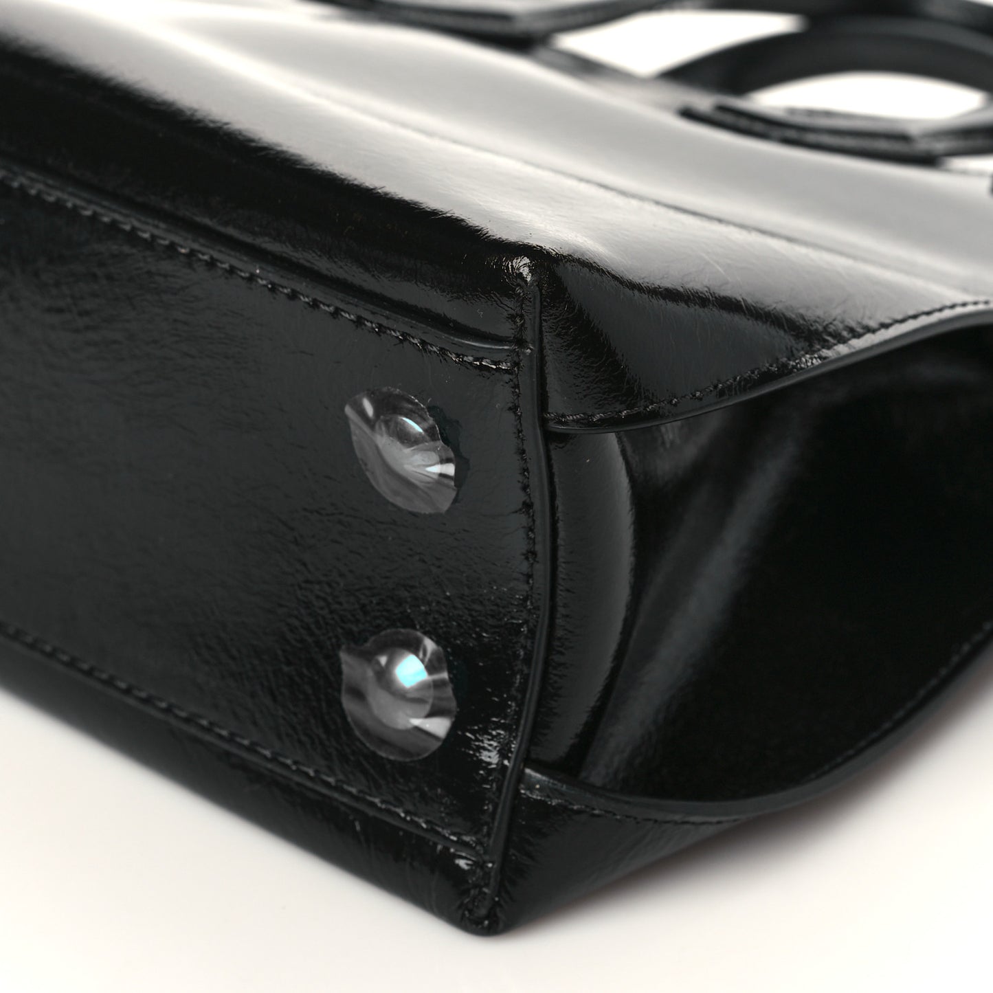 Soft Calfskin Small Banner Tote Black