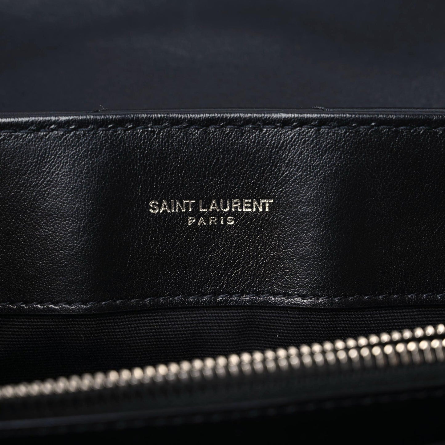 Calfskin Y Quilted Monogram Medium Loulou Chain Satchel Black