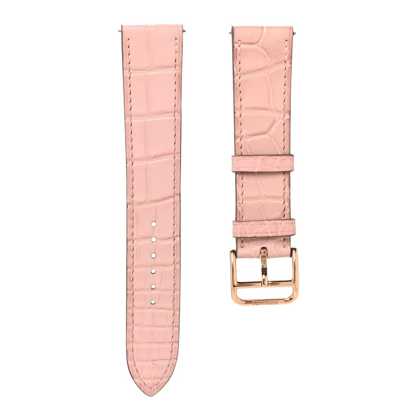 Matte Alligator Cape Cod Watch Strap Rose Pale