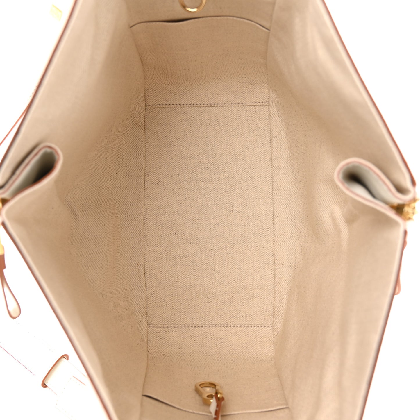 Calfskin Canvas Anagram Small Hammock Shoulder Bag Ecru White