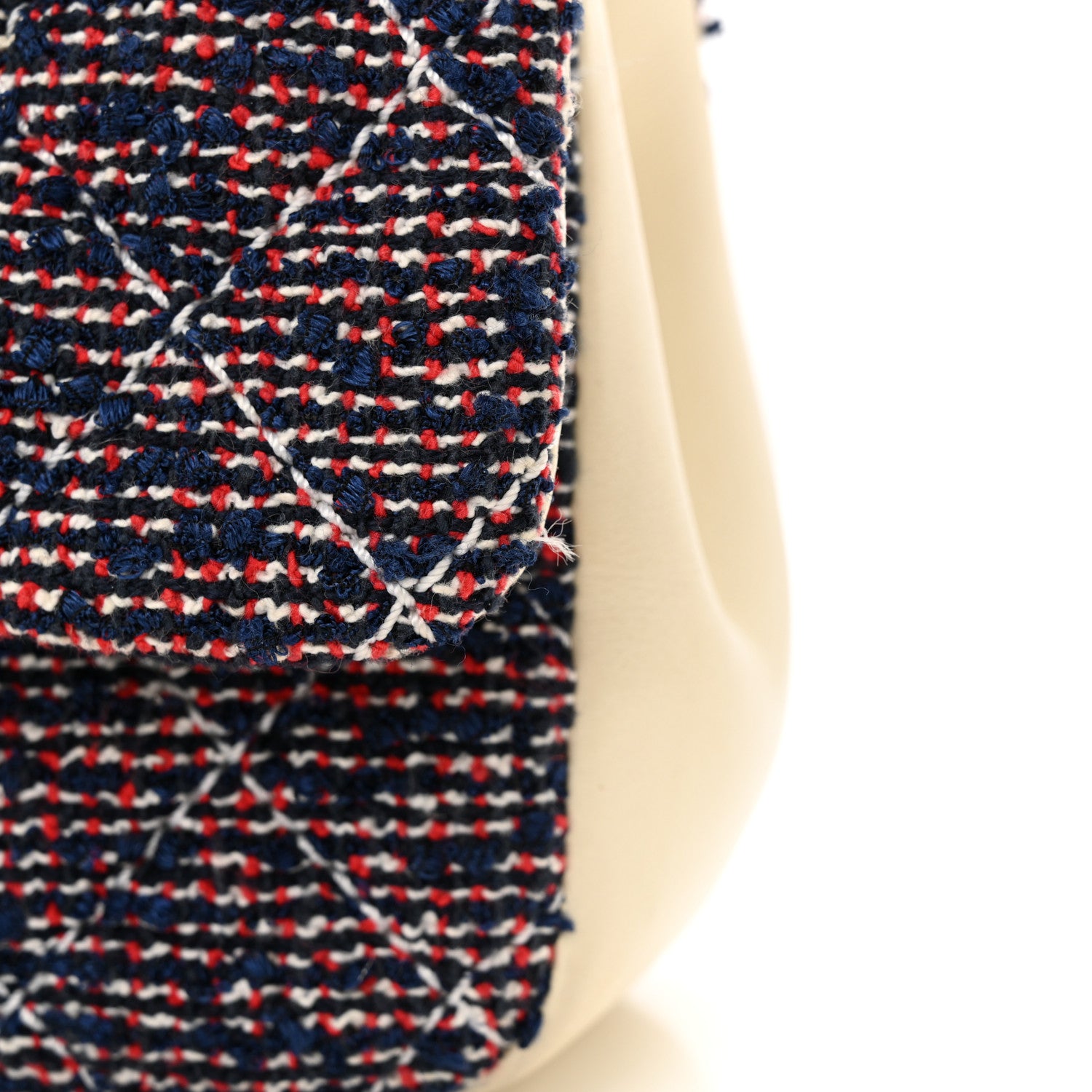 Chanel Tweed Quilted Medium Single Flap Blue Multicolor 12 of 16