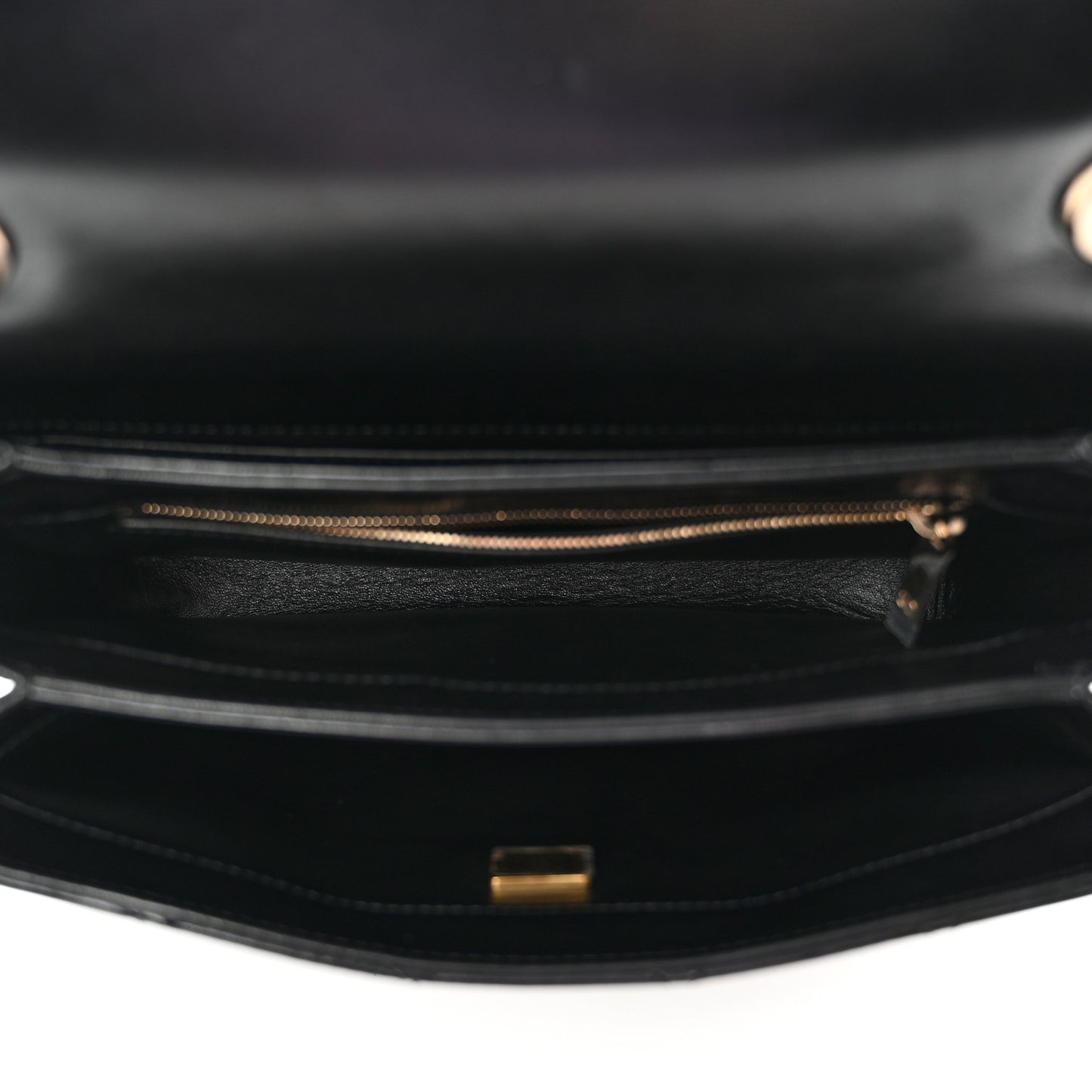 Lambskin Quilted Small Trendy CC Chain Dual Handle Flap Bag Black