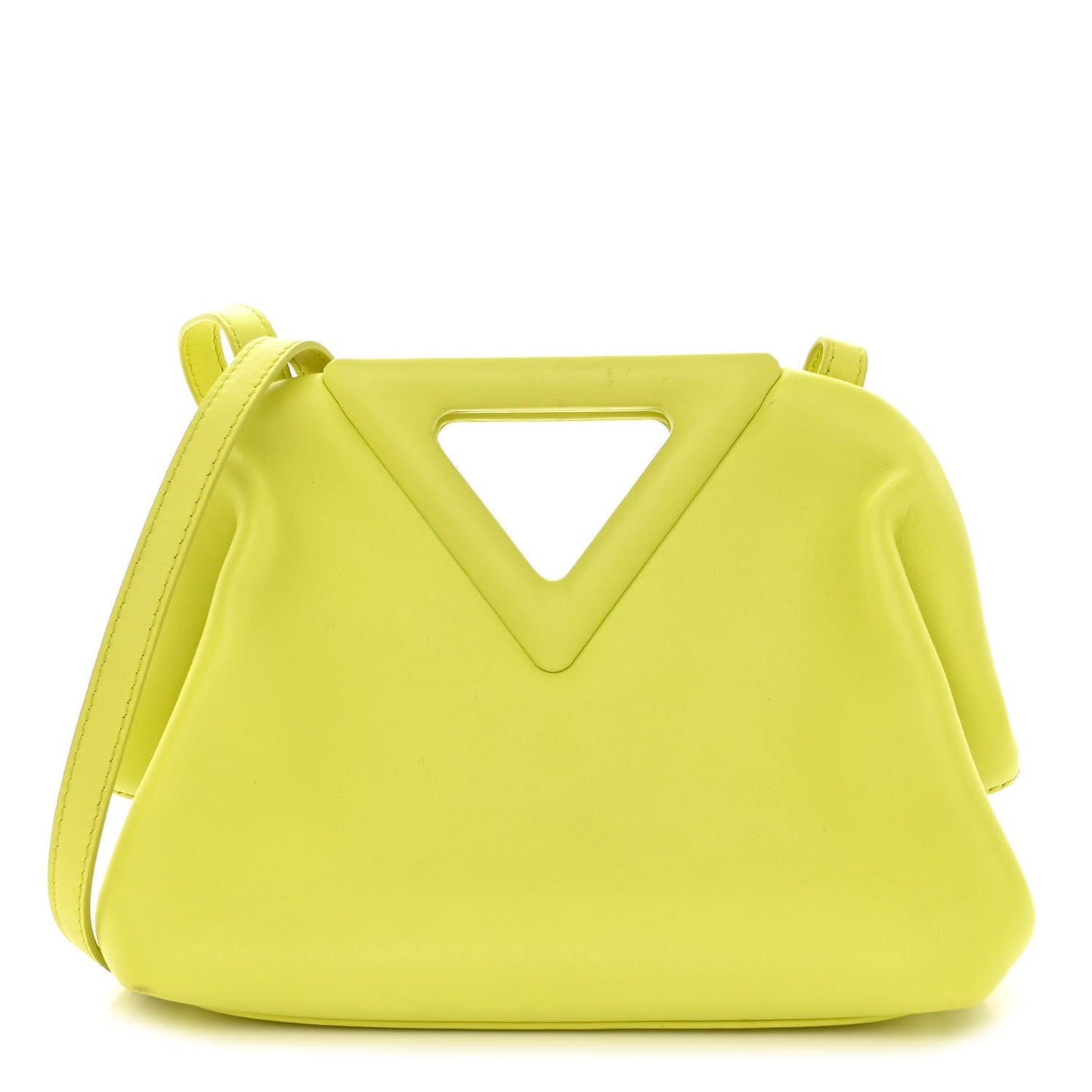 Calfskin Small The Point Triangle Bag Seagrass
