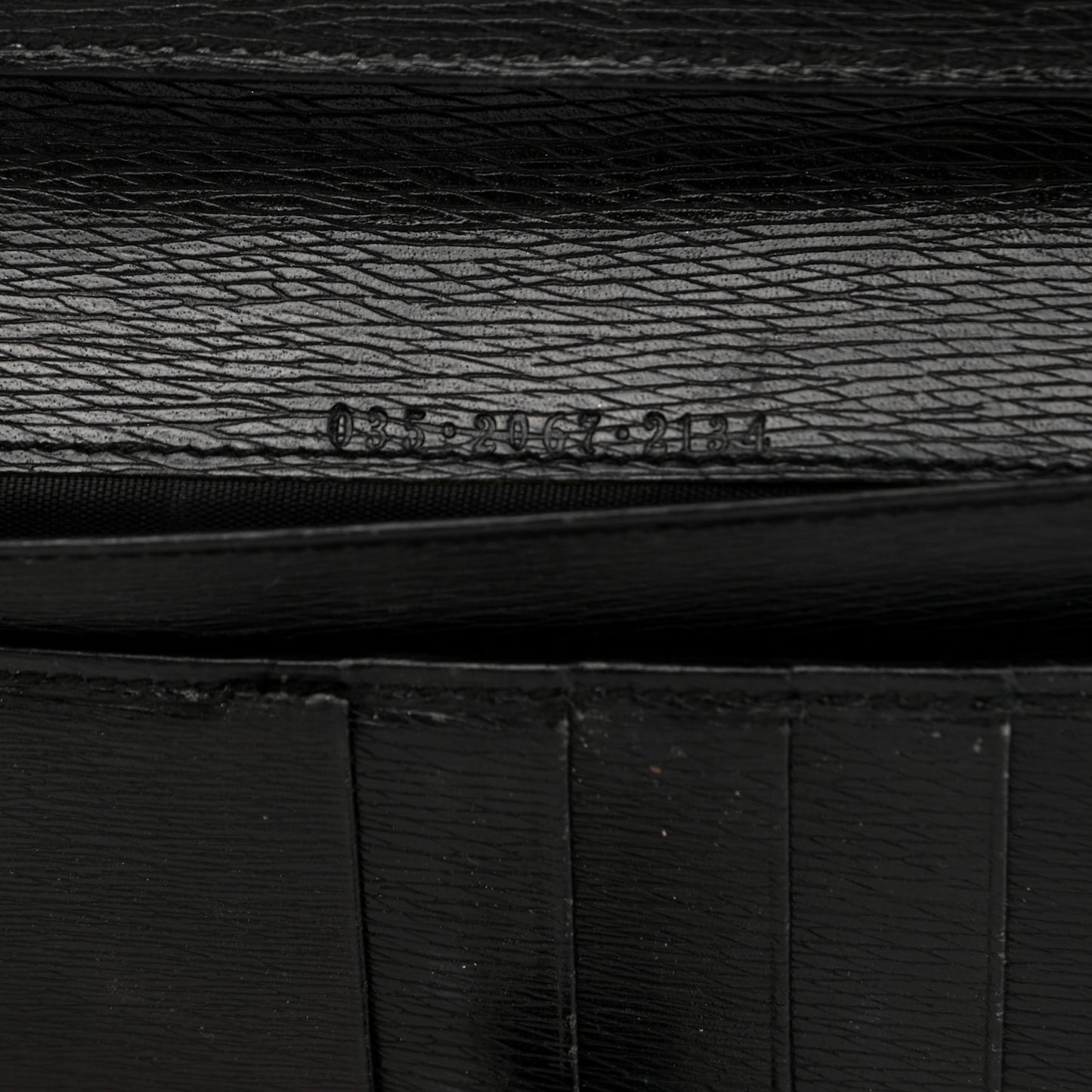 Calfskin Continental Bardot Wallet Black